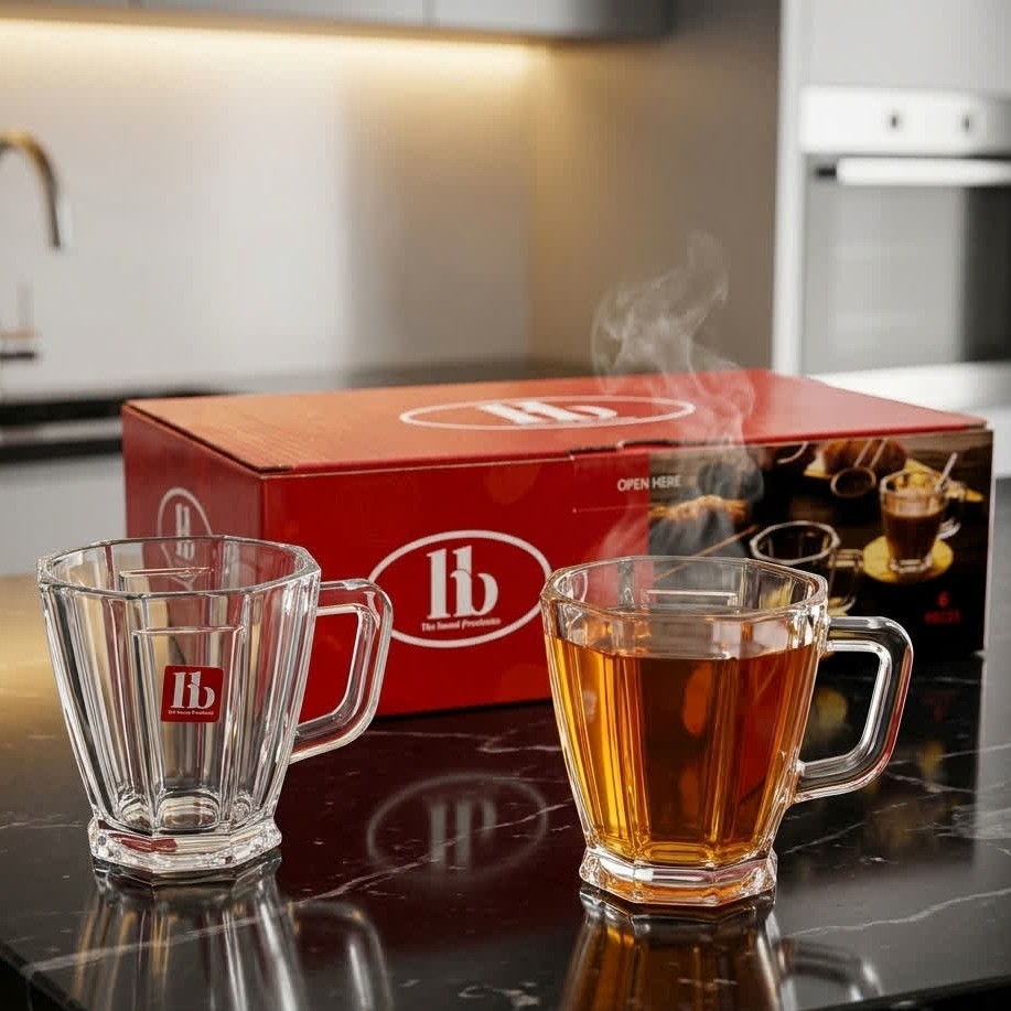 فنجان چای خوری HB مدل استیج کد 490 بسته 6 عددی با ارسال رایگان