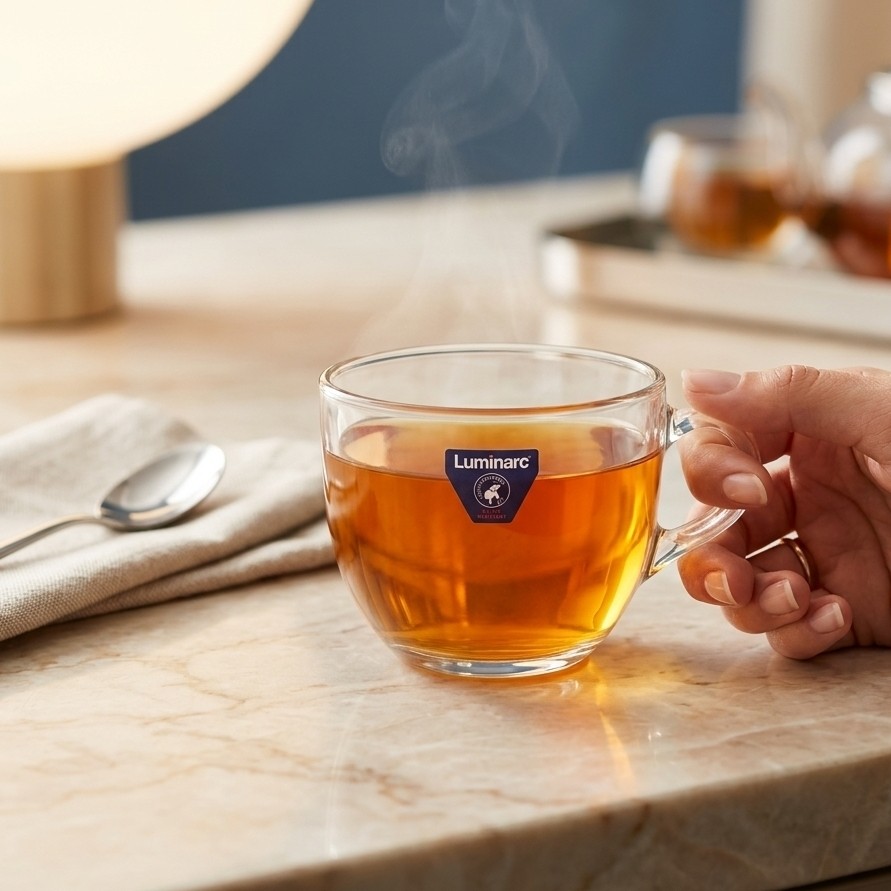 فنجان دسته دار سایز 22 تخم مرغی لومینارک بسته 6 عددی با ارسال رایگان