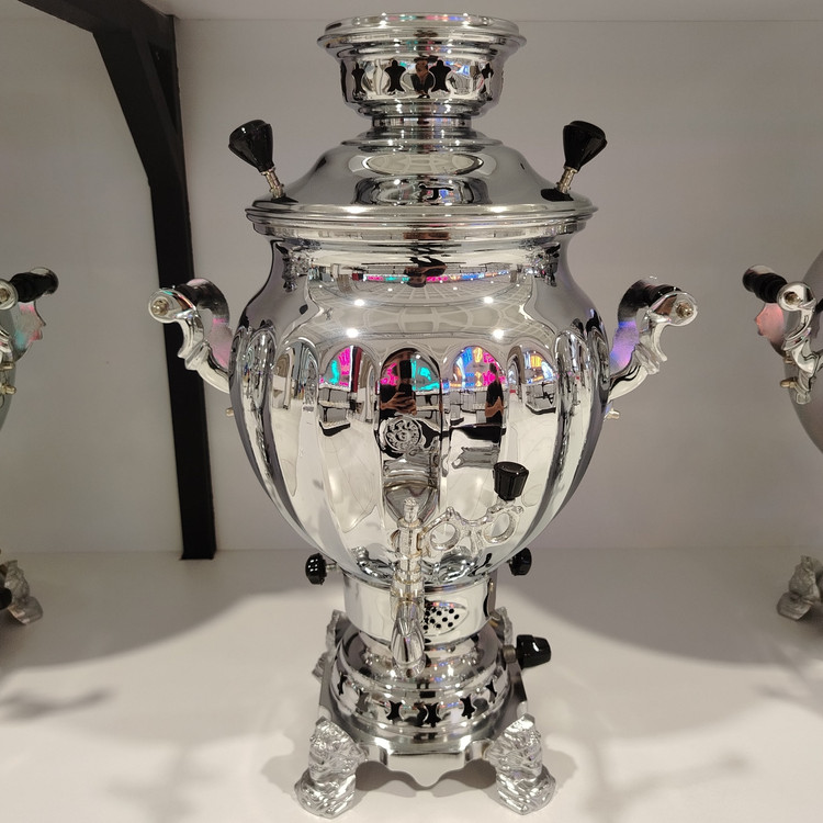 سماور 7 لیتر گل سرخ مدل خمره ای کد 39 با ضمانت 12 ماهه ارسال رایگان