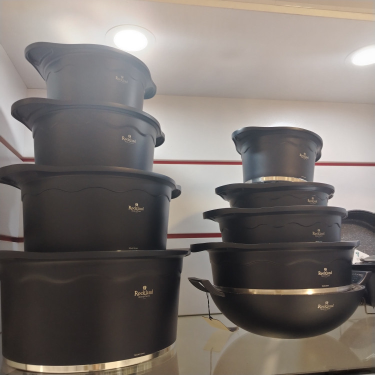 سرویس قابلمه گرانیتی 22 پارچه راکلند مدل ارسس سرمه ای با ارسال رایگان