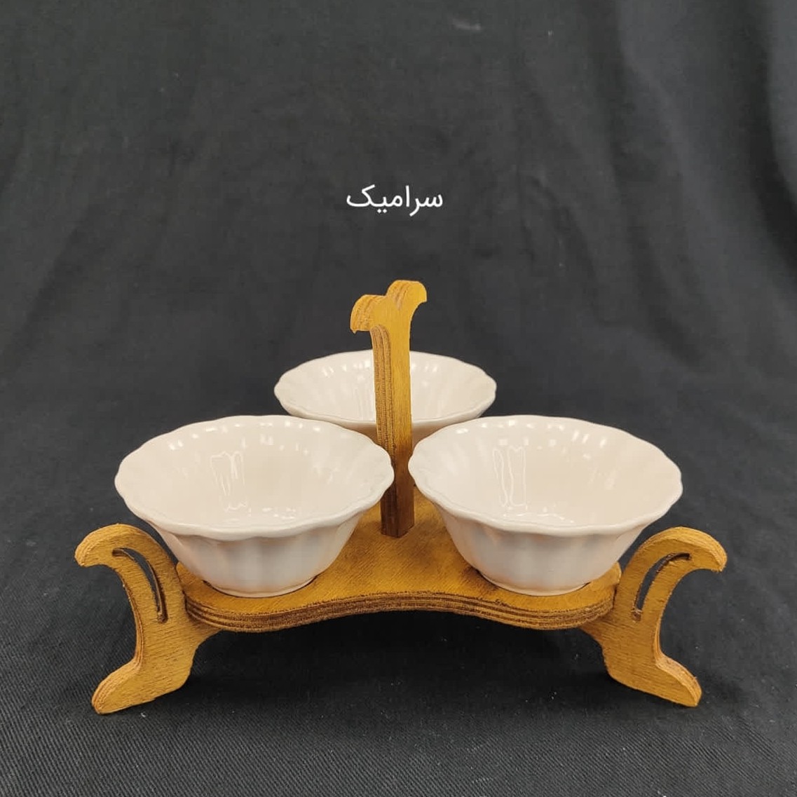 اردوخوری 3 پیاله سرامیکی مرسانا کد 6121 با ارسال رایگان