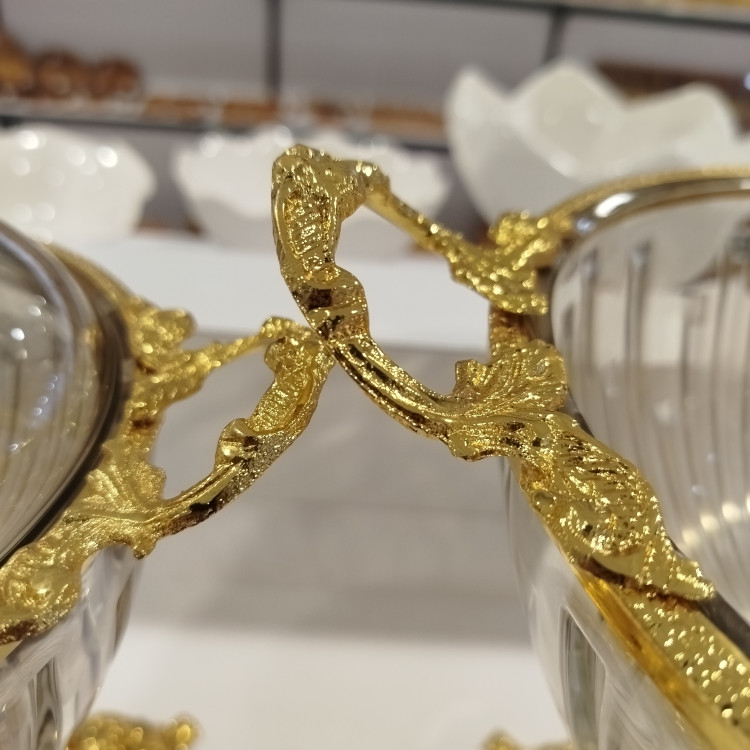 ست پذیرایی 4 پارچه لمونژ طلایی با ضمانت تغییر رنگ و رسال رایگان