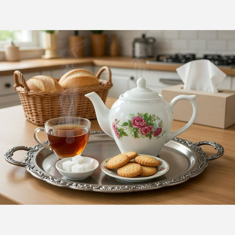 قوری چینی وینچی گل سرخ سایز کوچک کد 400 با ارسال رایگان