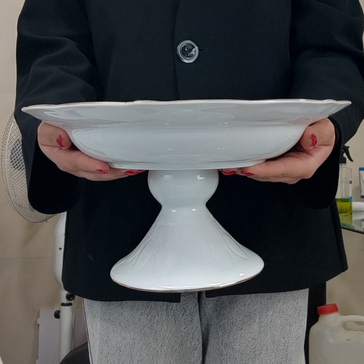 میوه خوری پایه دار چینی پردیس لب طلا کد 1719 با ارسال رایگان