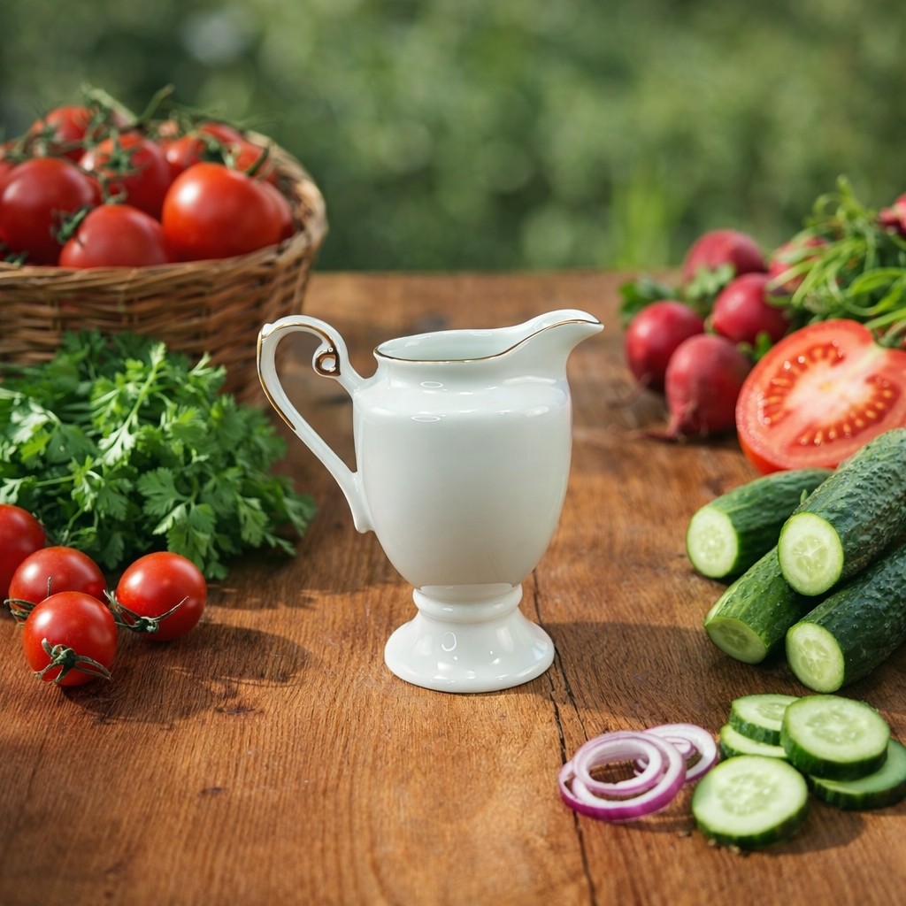 سس خوری چینی لورین مدل سفید لب طلا با ارسال رایگان