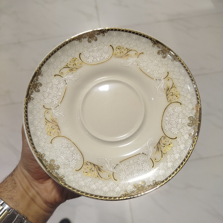 سرویس چینی 30 پارچه (6 نفره) ویلیام نقره ای کد 4058 با ارسال رایگان