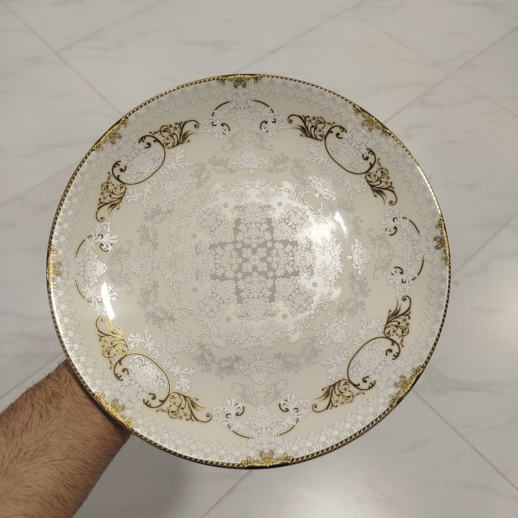 سرویس چینی 30 پارچه (6 نفره) ویلیام نقره ای کد 4058 با ارسال رایگان