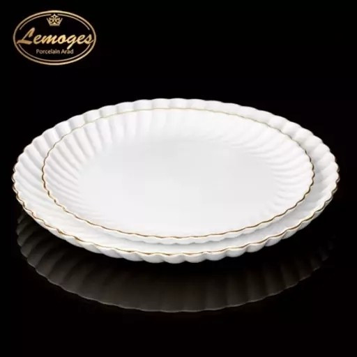 دیس گرد جفتی سرامیک آماتیس مدل انگشتی لب طلا کد 769770 ارسال رایگان