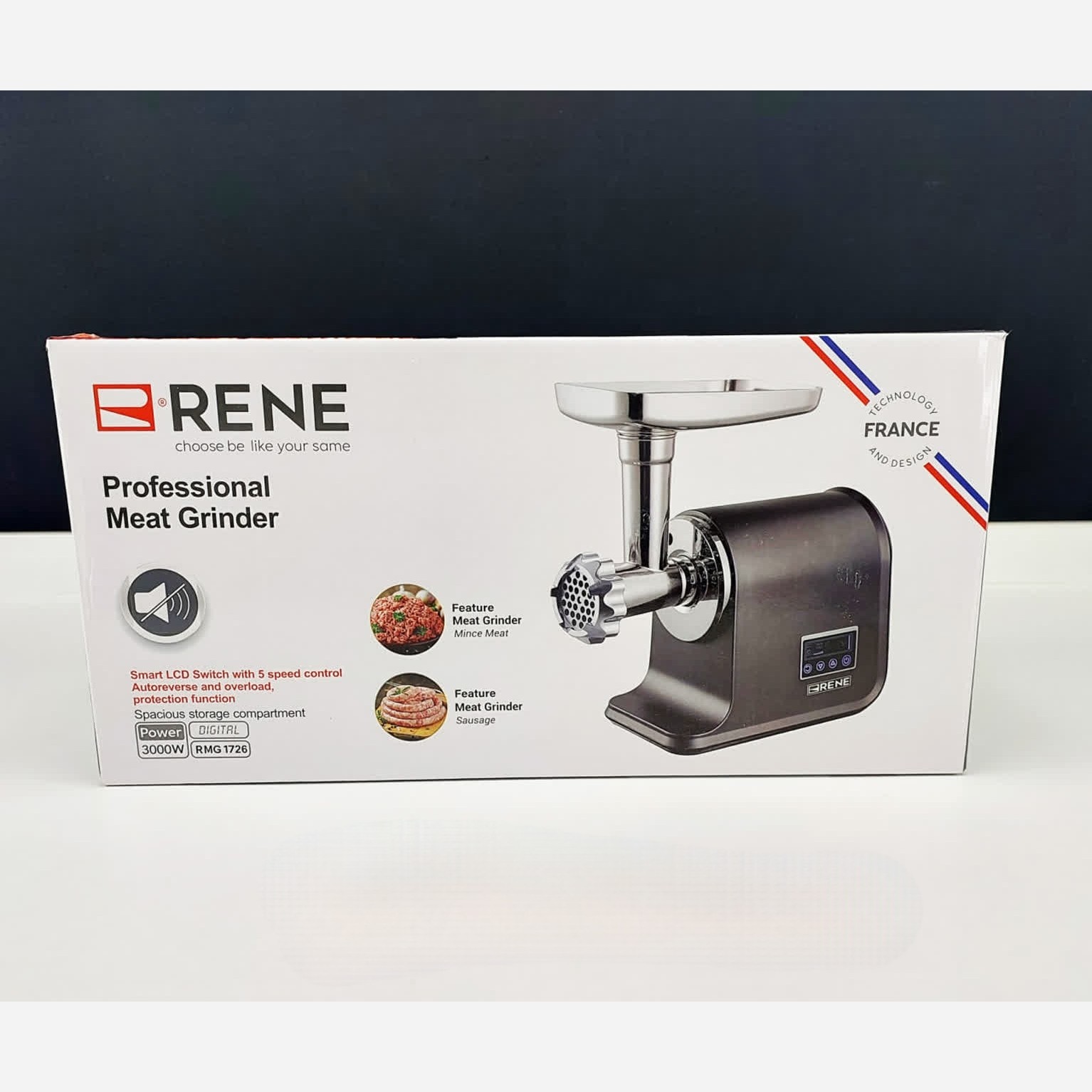 چرخ گوشت RENE مدل RJB-1726 خاکستری با ضمانت 24 ماهه ارسال رایگان