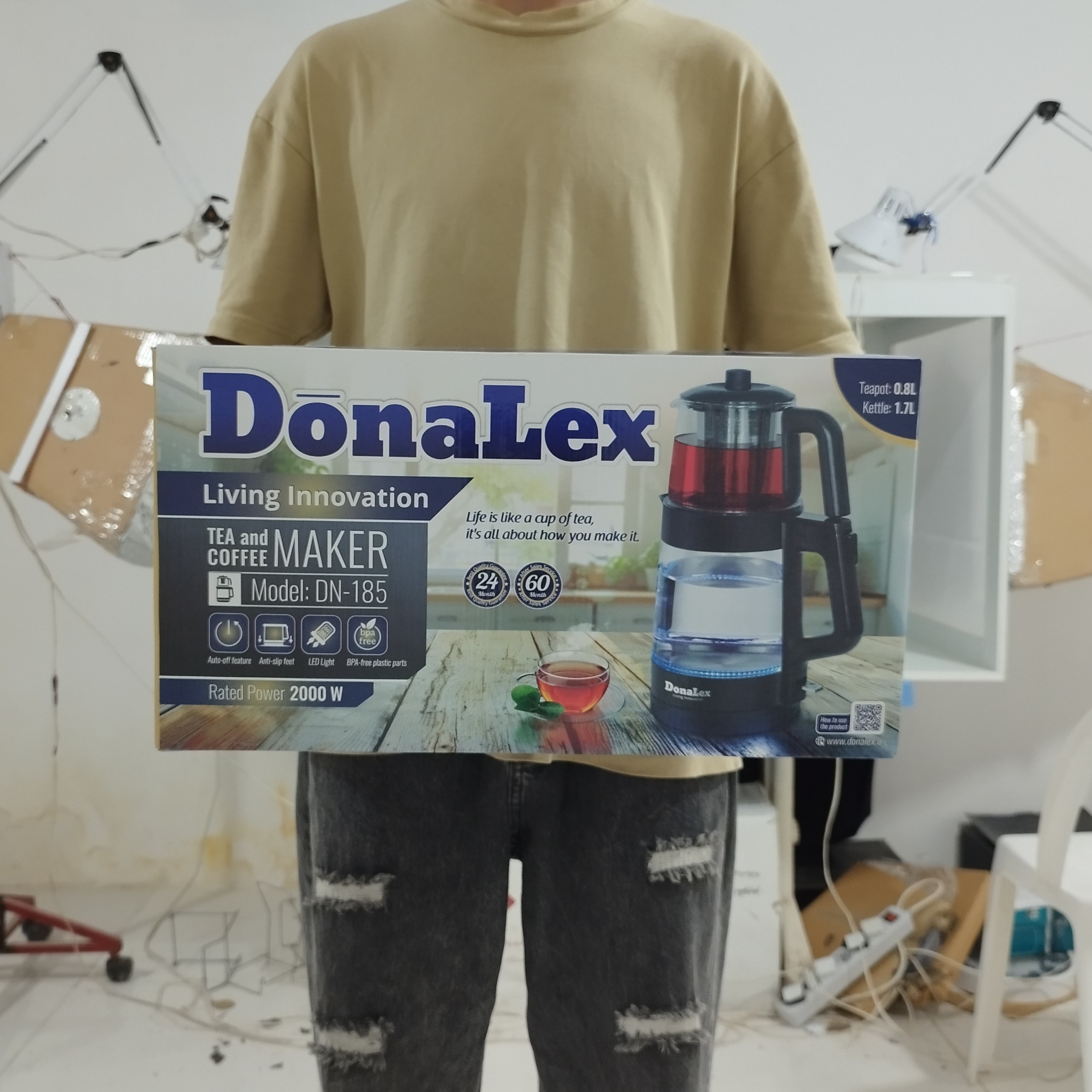 چای ساز روهمی دونالکس مدل DN-185 سفید با ضمانت 24 ماهه ارسال رایگان