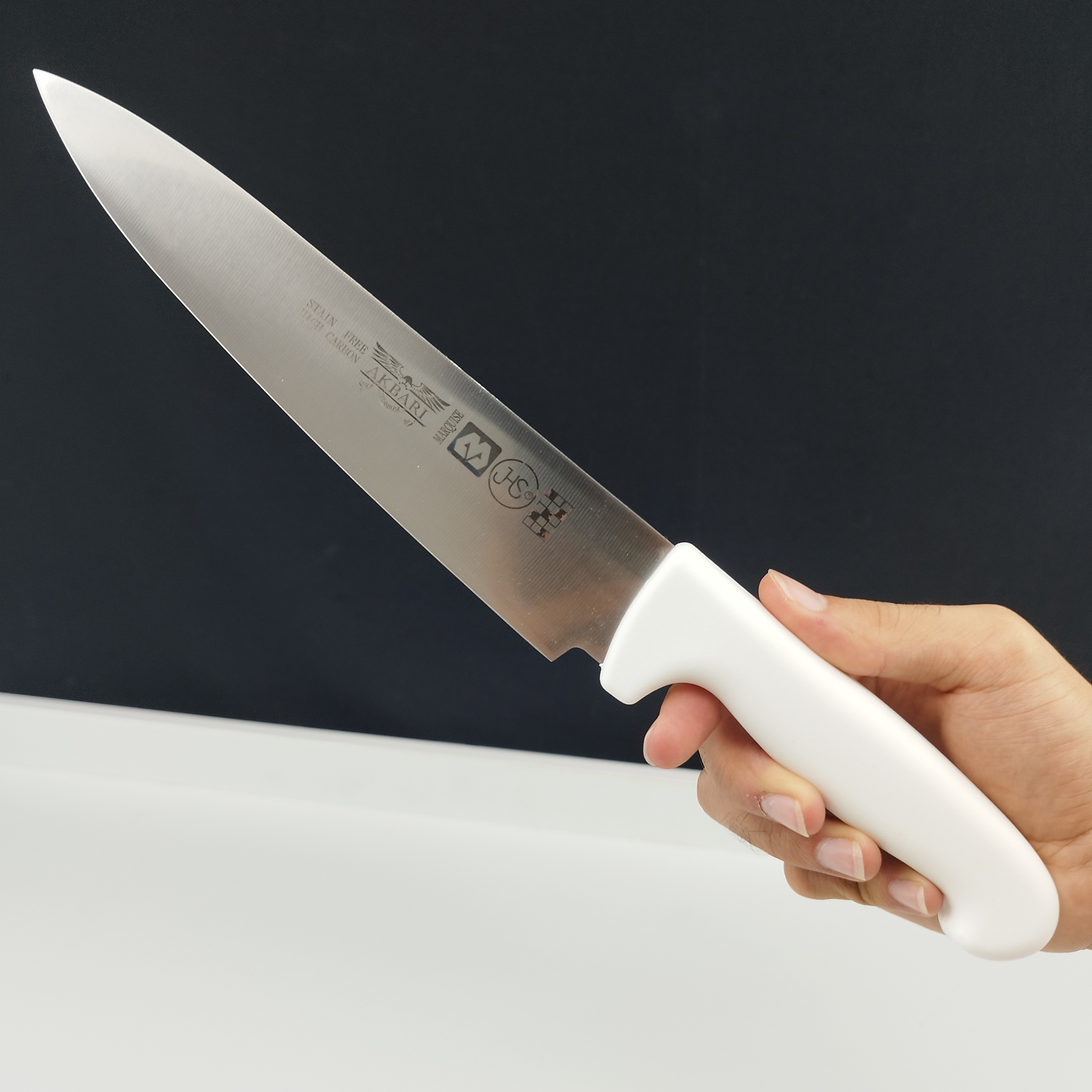 چاقو آشپزخانه اکبری دسته سفید مدل P724 بسته 1 عددی ارسال رایگان