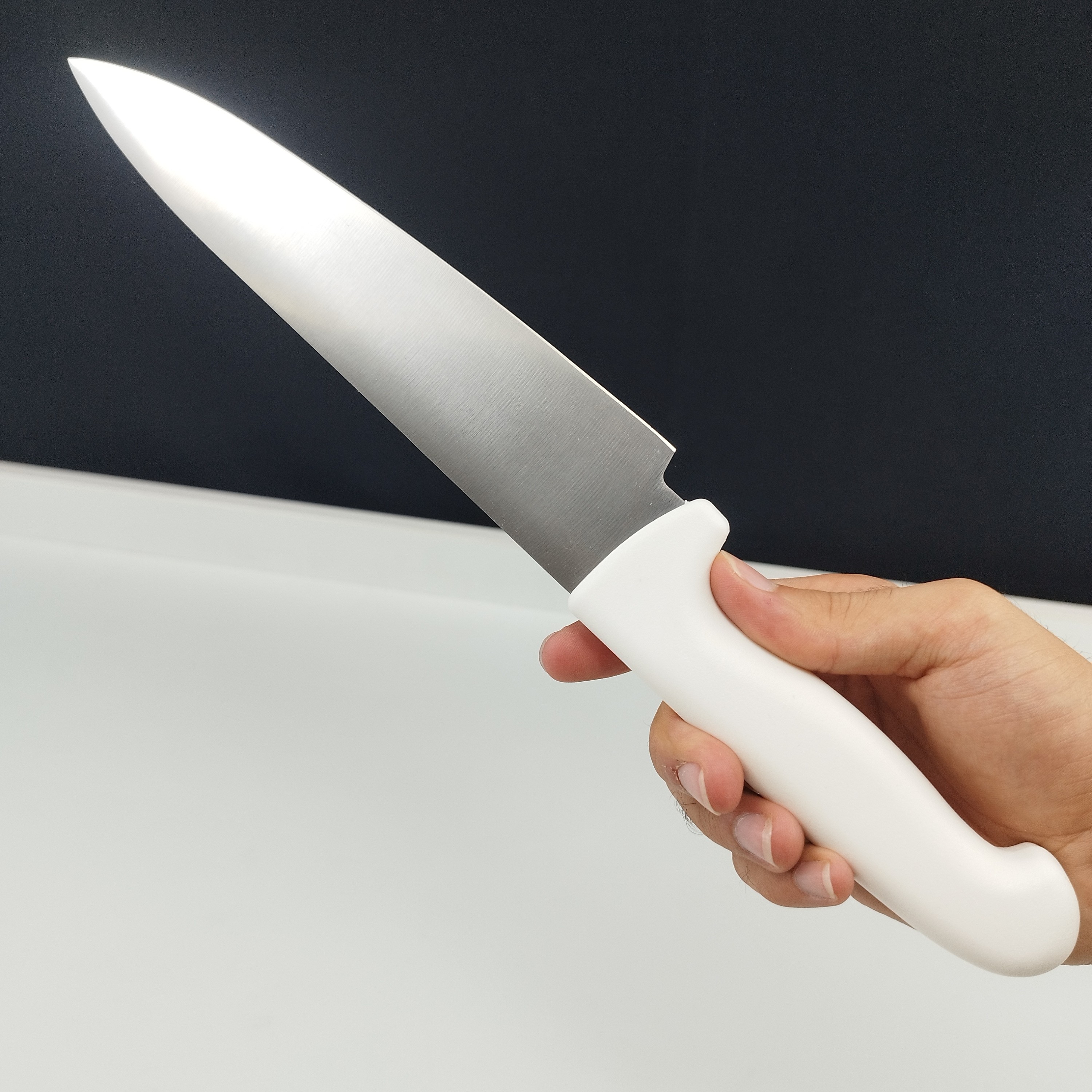 چاقو آشپزخانه اکبری دسته سفید مدل P724 بسته 1 عددی ارسال رایگان