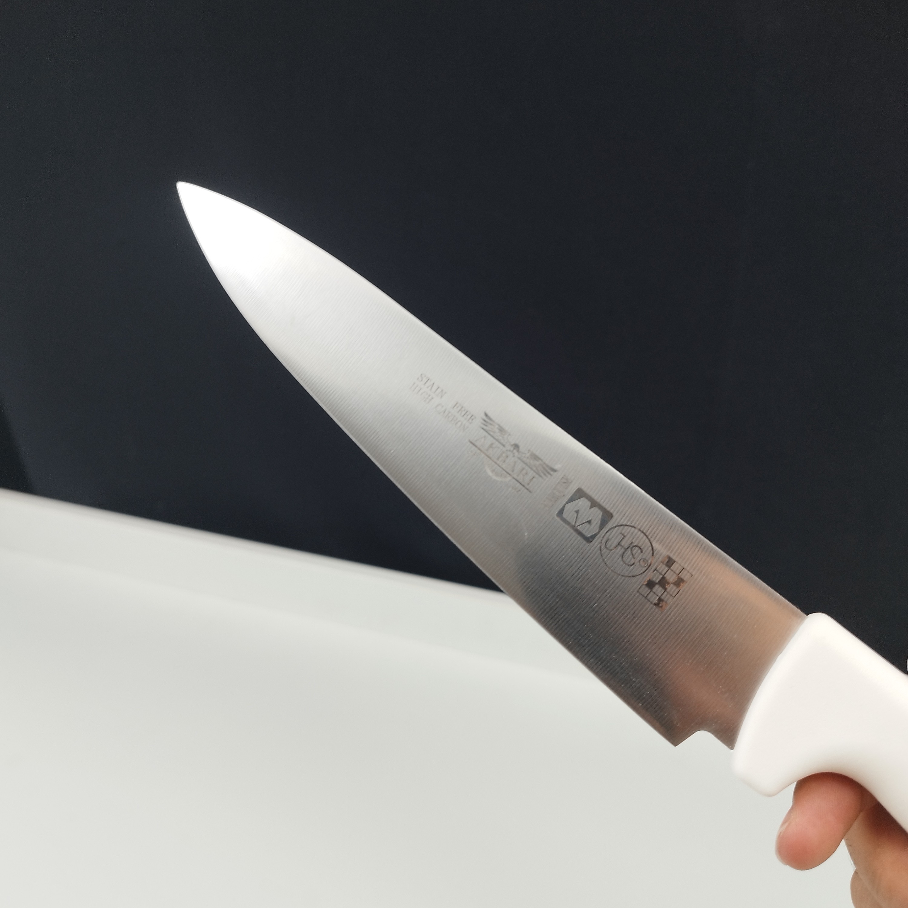 چاقو آشپزخانه اکبری دسته سفید مدل P724 بسته 1 عددی ارسال رایگان