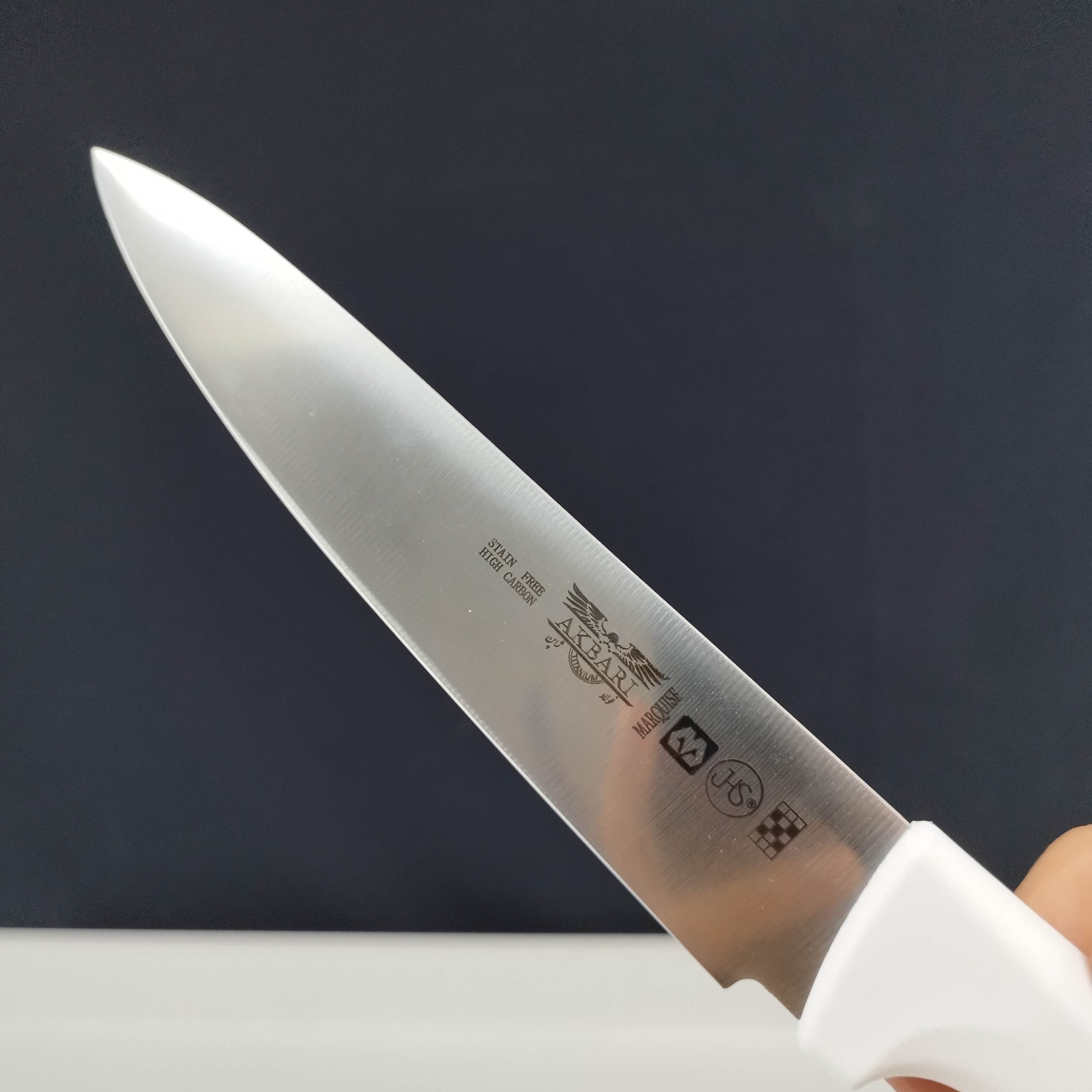 چاقو آشپزخانه اکبری دسته سفید مدل P723 بسته 1 عددی ارسال رایگان