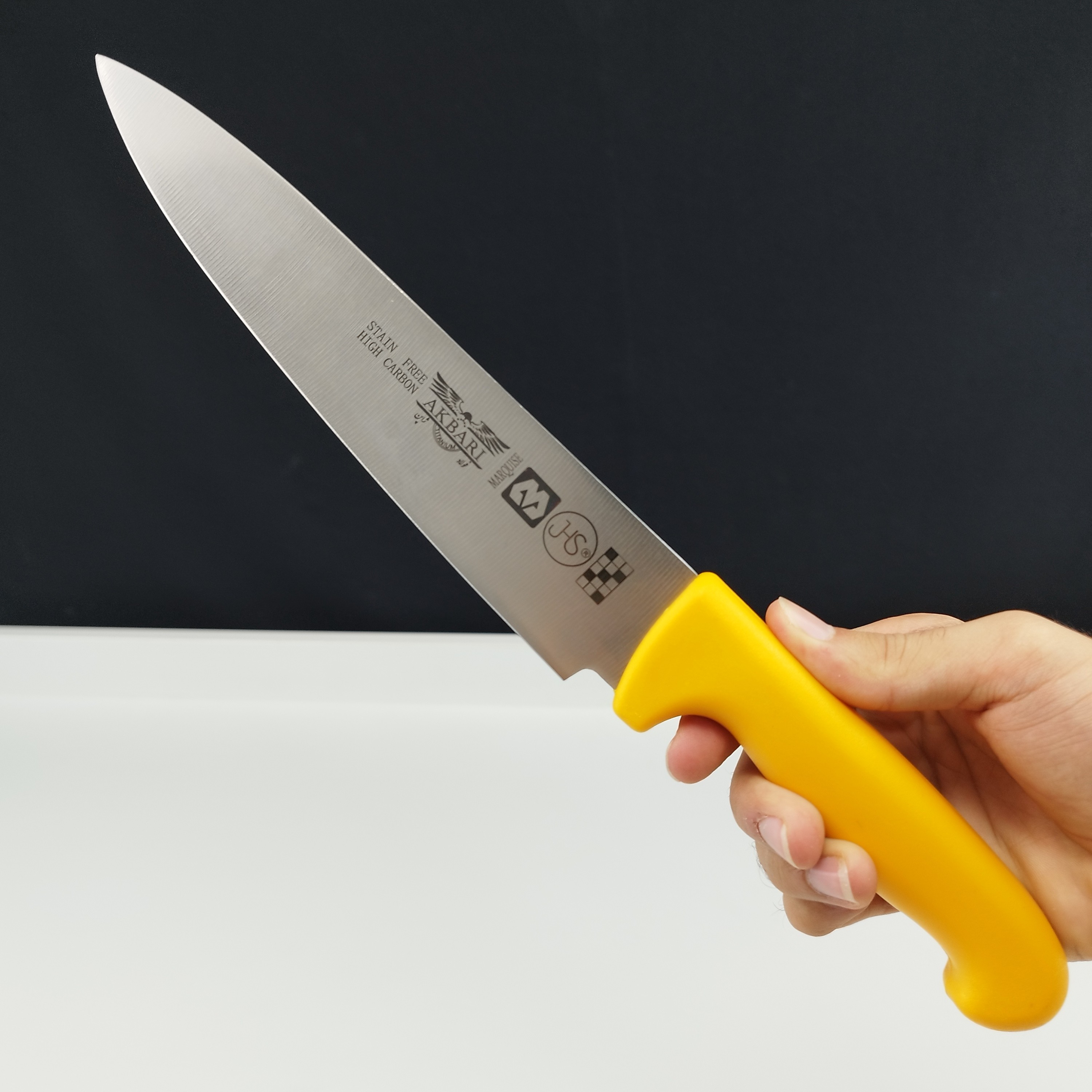چاقو آشپزخانه اکبری دسته زرد مدل P724 بسته 1 عددی ارسال رایگان