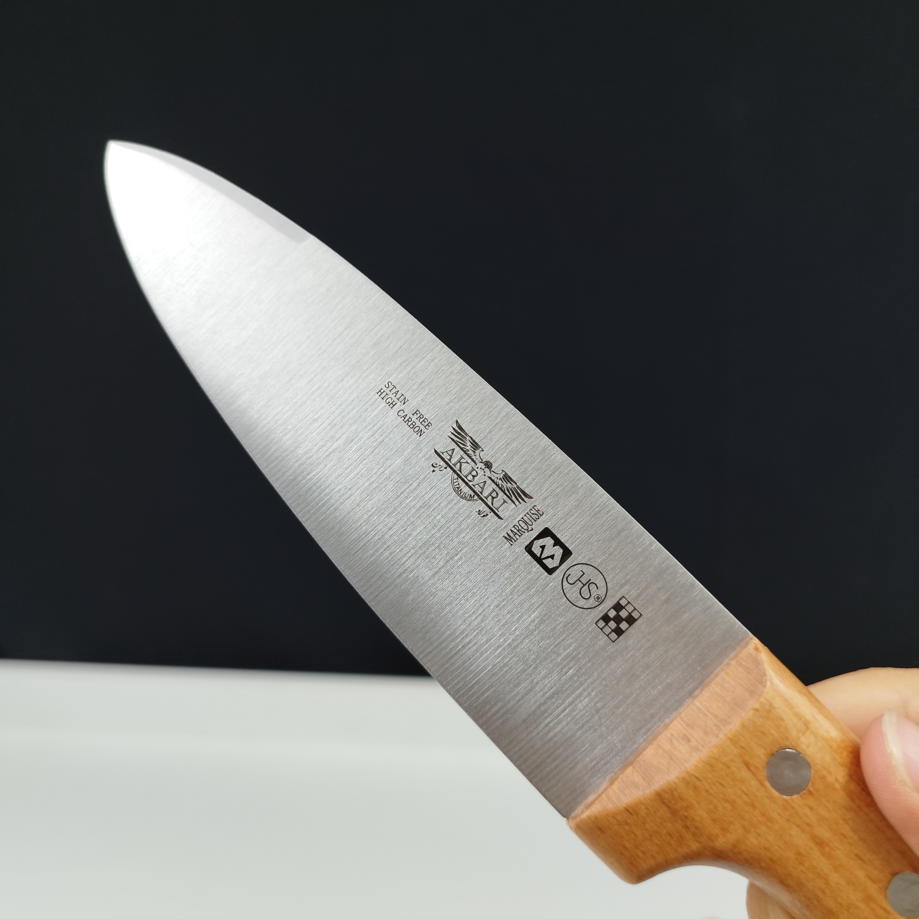 چاقو آشپزخانه اکبری دسته چوبی مدل WS22 بسته 1 عددی ارسال رایگان