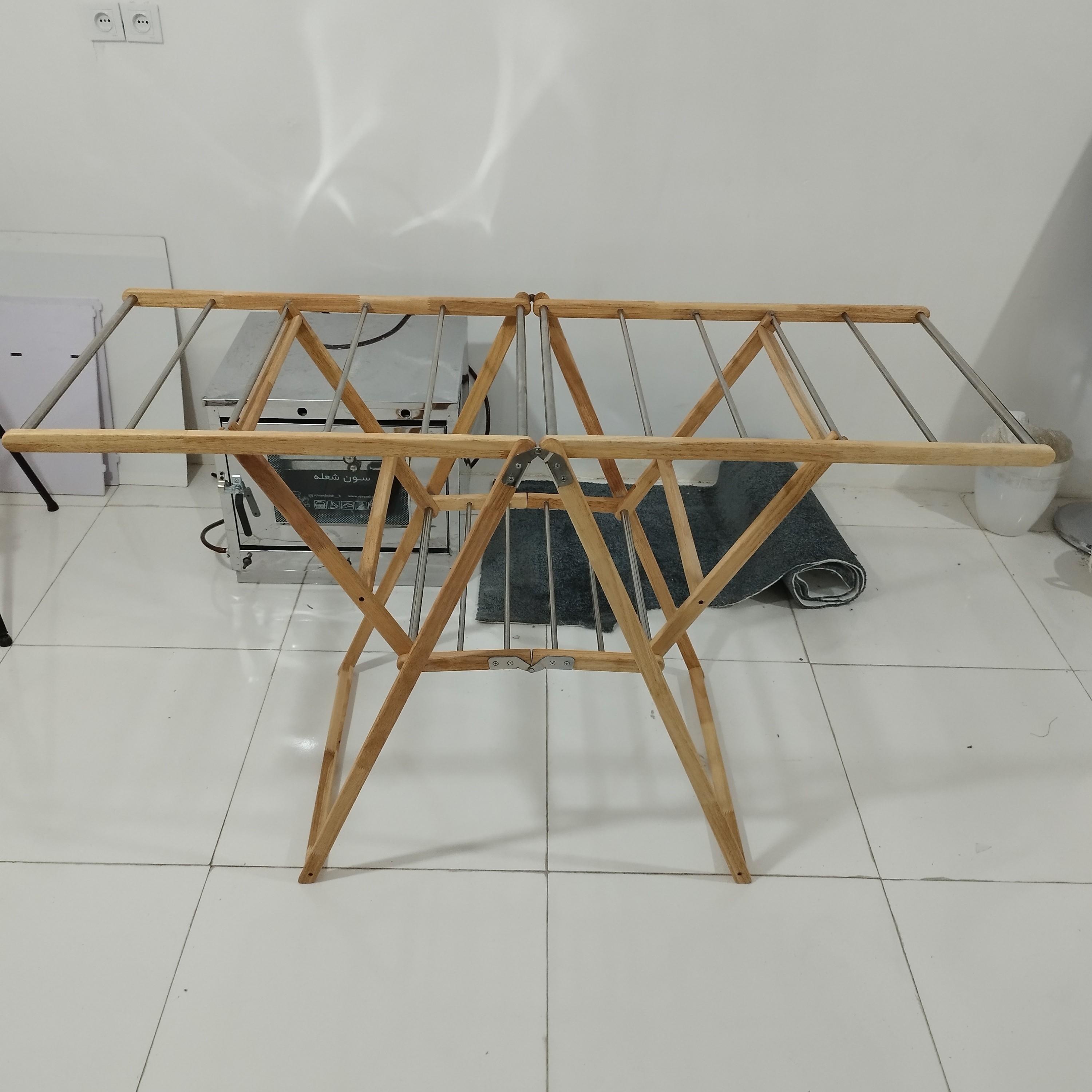 بند رخت چوب استیل ریور کد 8679 با ارسال رایگان