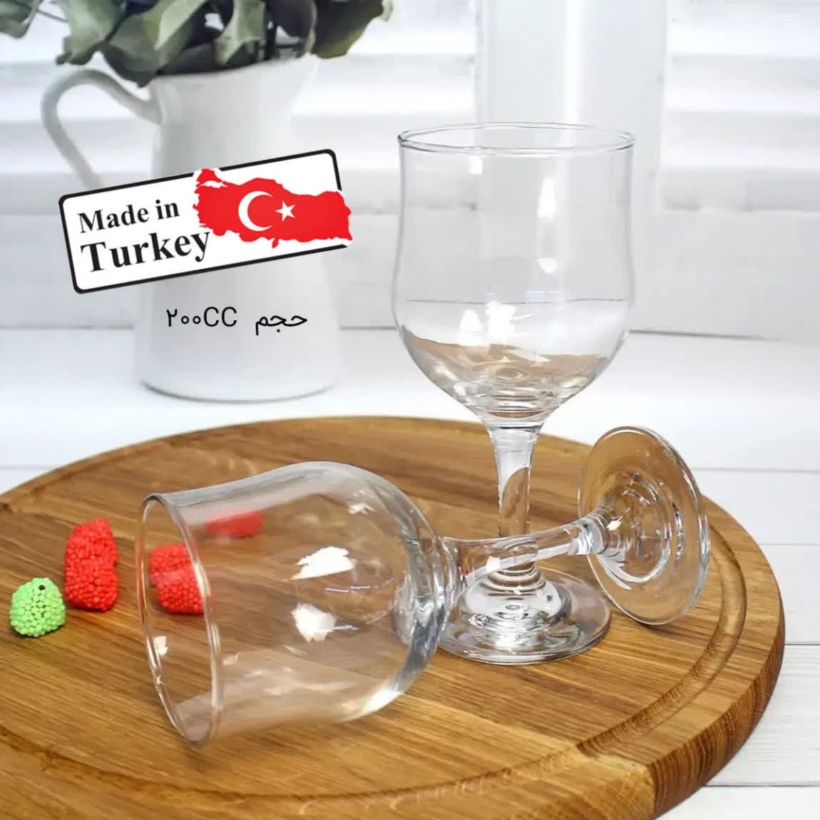 لیوان پایه دار پاشاباغچه مدل تولیپ کد 44167 بسته 6 عددی ارسال رایگان