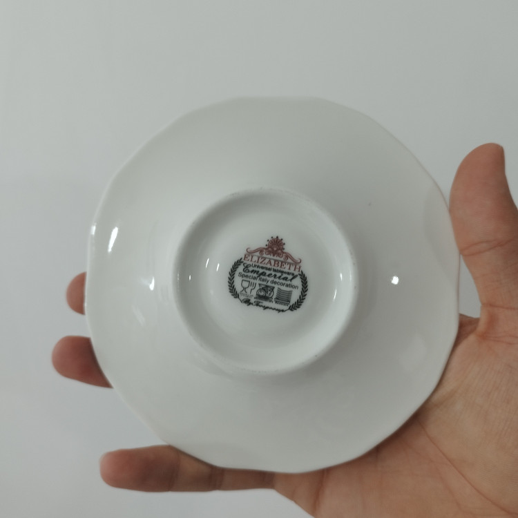 ست قهوه خوری چینی الیزابت مدل امپریال خط طلا بسته 6+6 عددی با ارسال رایگان
