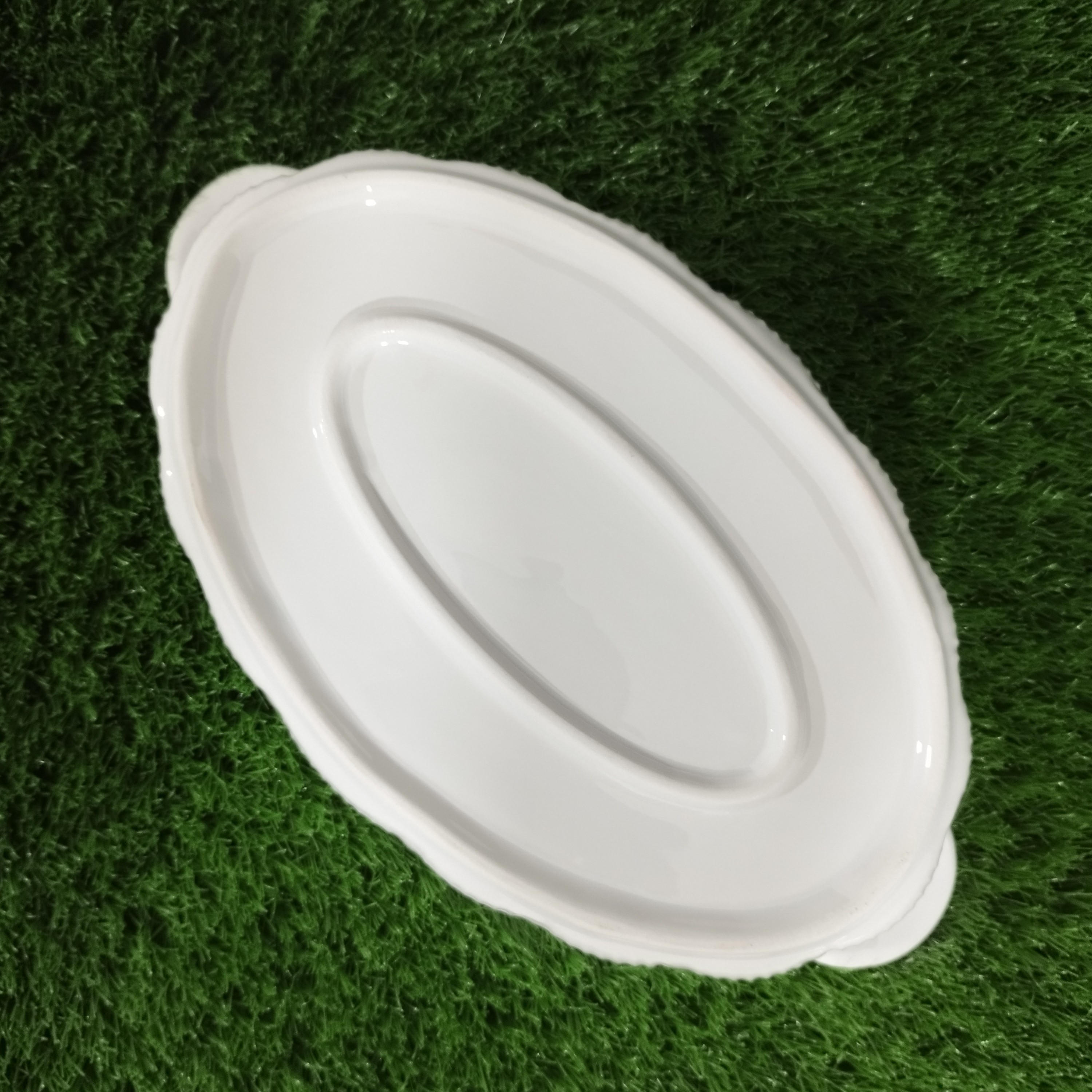 تابه بیضی سرامیک آماتیس لب طلا مدل ابری متوسط کد 743G ارسال رایگان