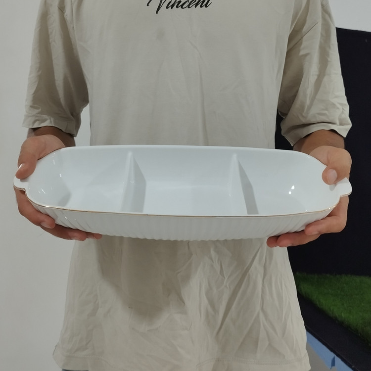 اردو خوری 3 خانه سرامیک آماتیس لب طلا کد 775G ارسال رایگان