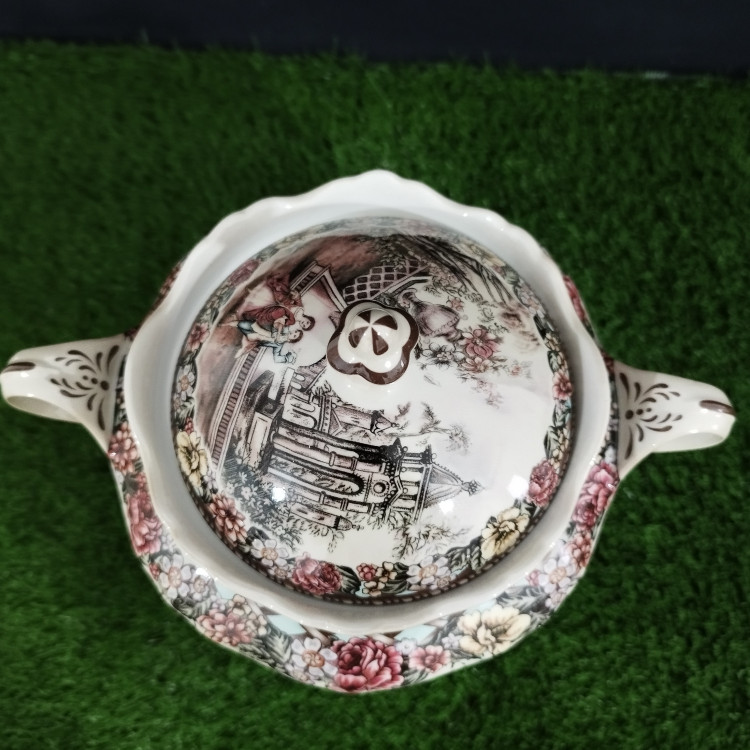 شکلات خوری پایه دار چینی BAVARIA مدل رزواتر گاردن دیت 326A با ارسال رایگان