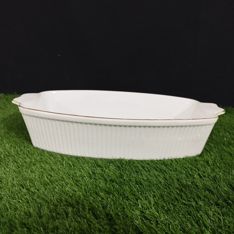 تابه بیضی سرامیک آماتیس لب طلا مدل ماهور کد 758G ارسال رایگان