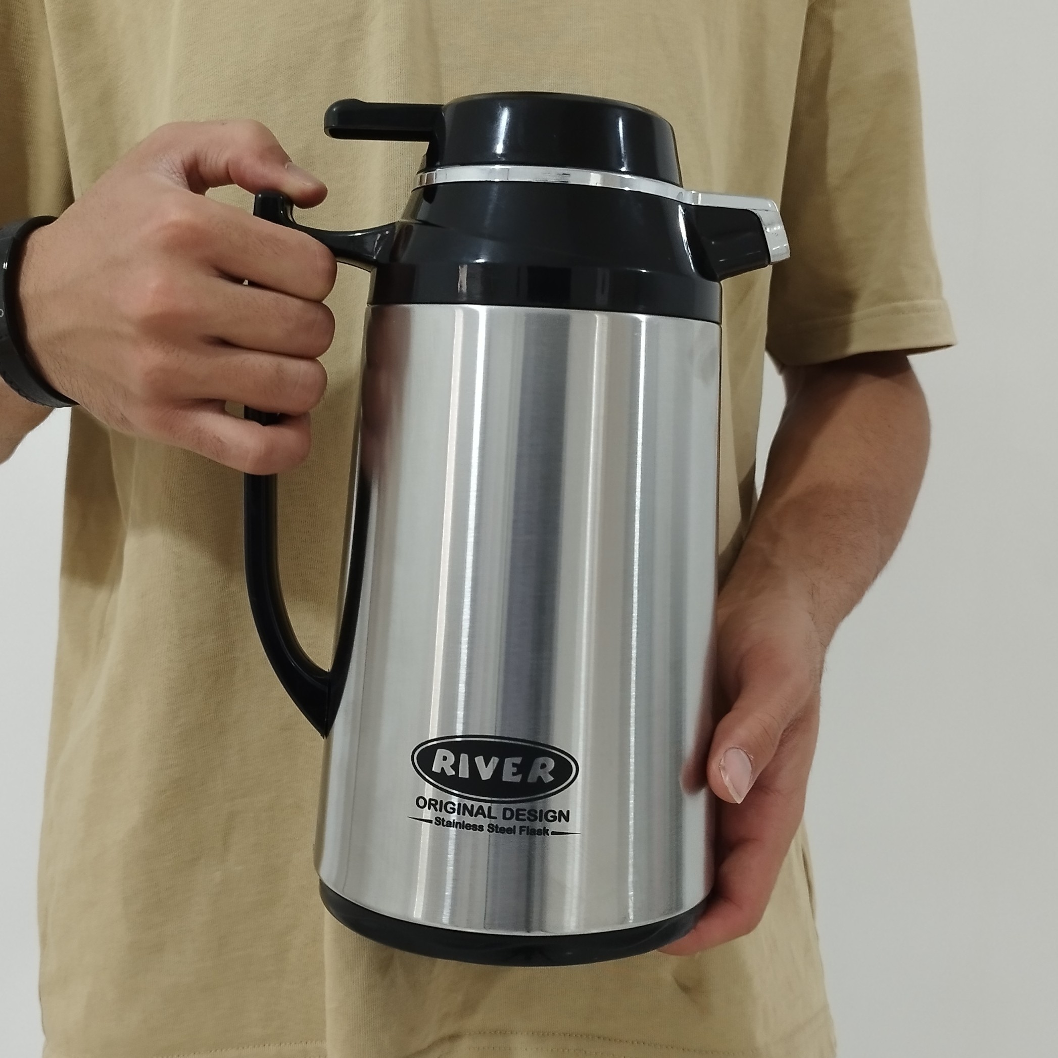فلاسک شیشه دار 1 لیتر ریور کد 8621 با ارسال رایگان