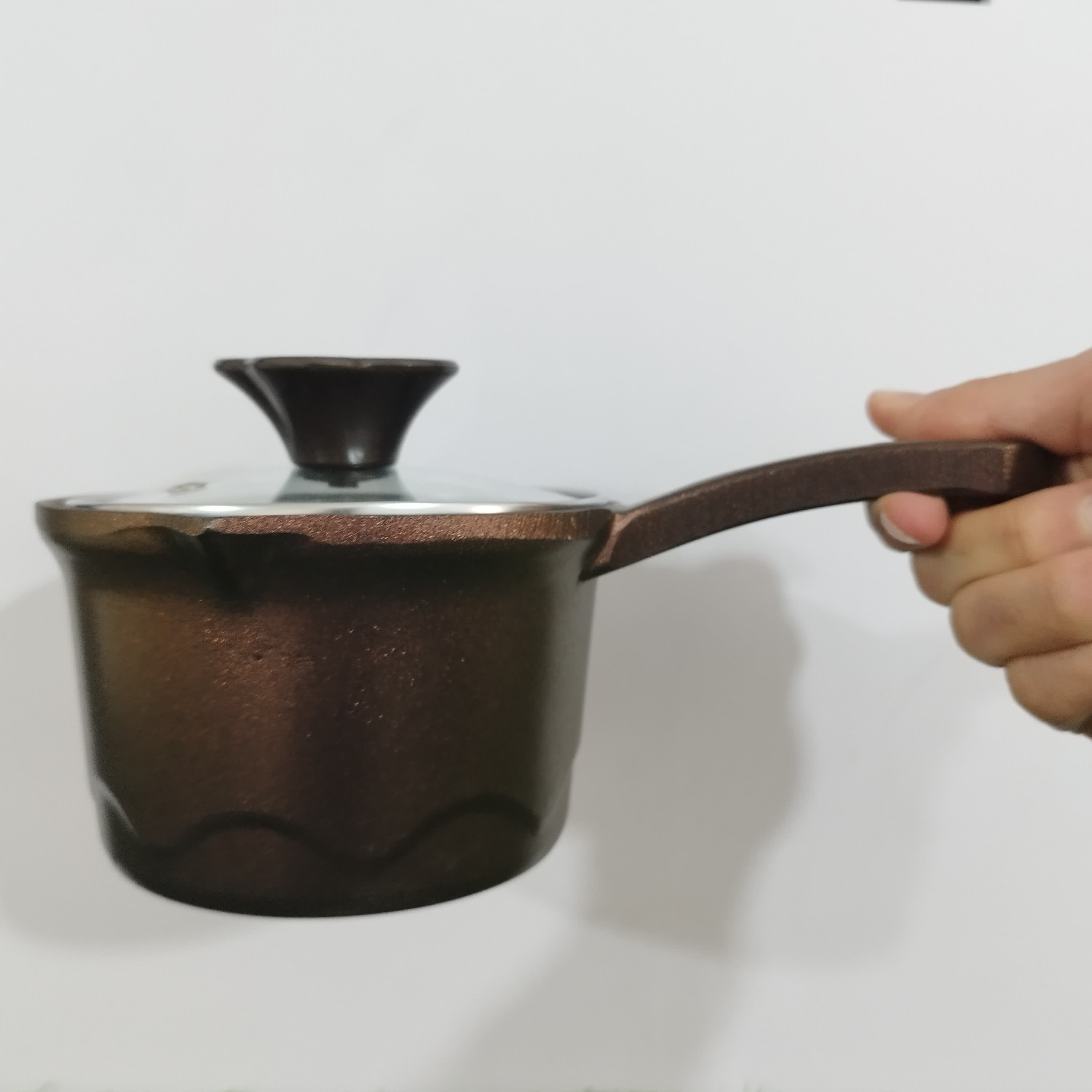 شیرجوش گرانیتی سایز 14 پیلو PILAU مدل هپی قهوه ای با ارسال رایگان