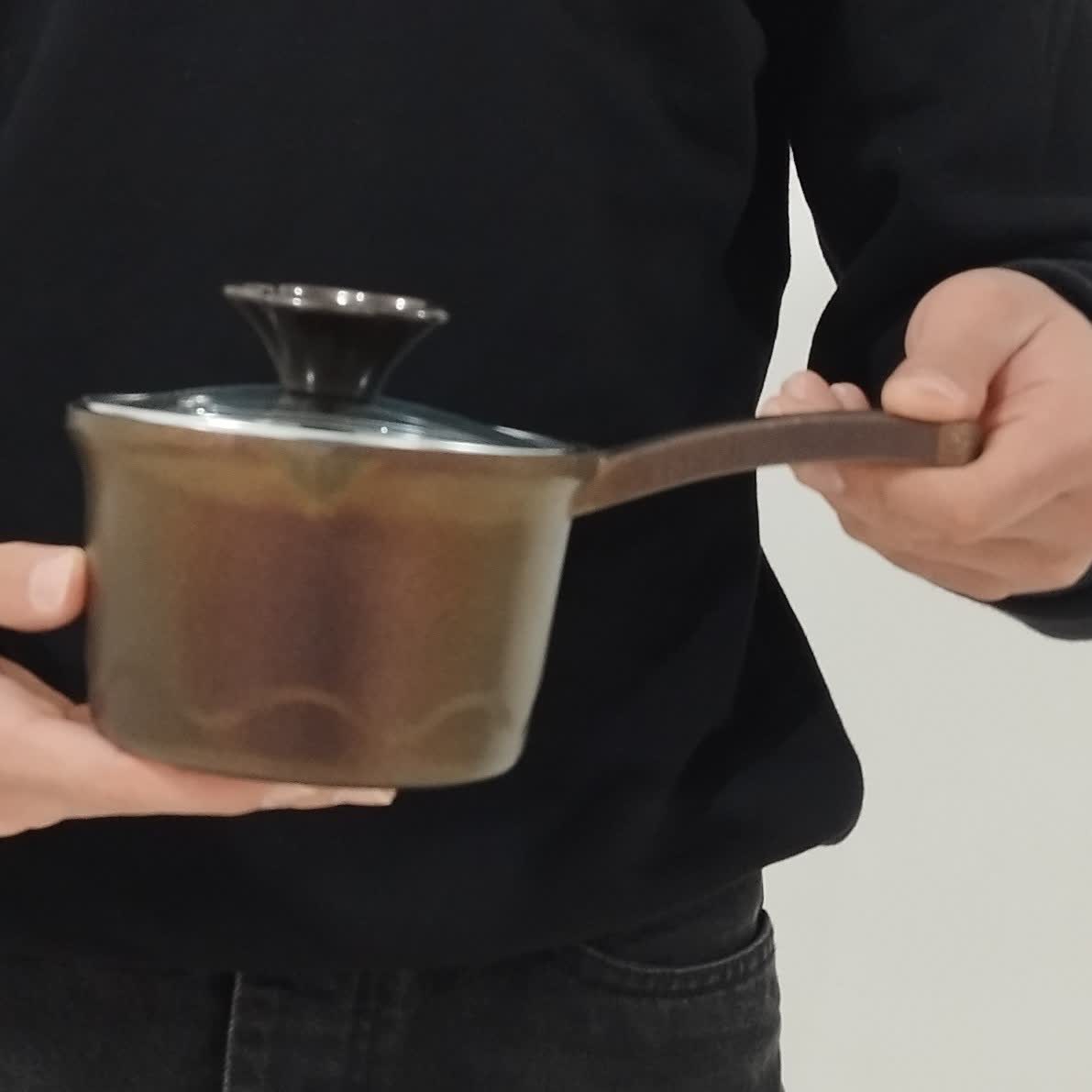 شیرجوش گرانیتی سایز 14 پیلو PILAU مدل هپی قهوه ای با ارسال رایگان