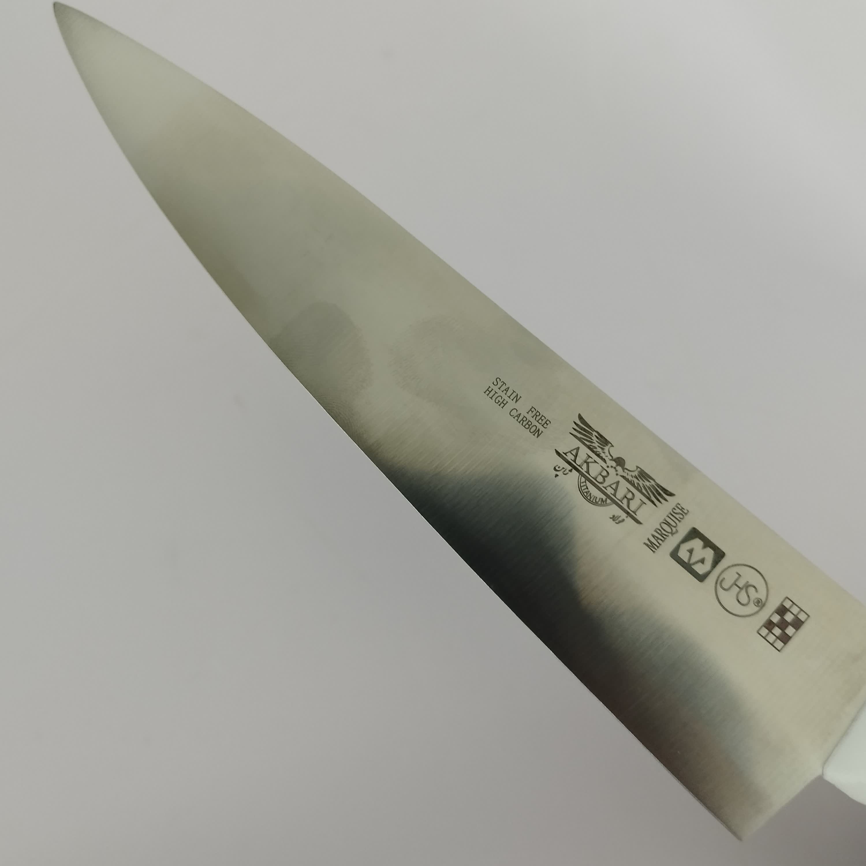 چاقو آشپزخانه اکبری دسته سفید کد 87A با ارسال رایگان