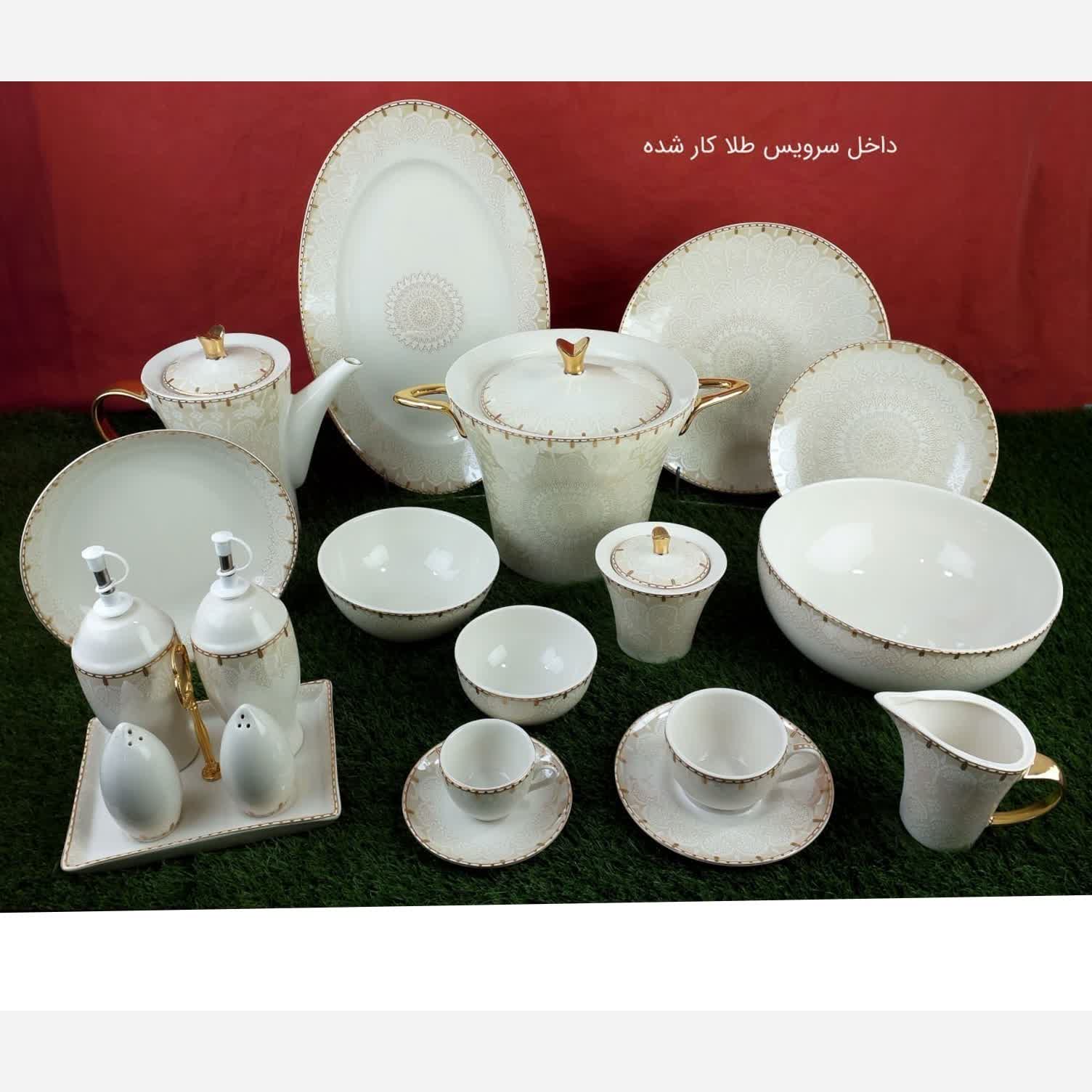 سرویس چینی 99 پارچه (12 نفره) پردیس مدل نیوبن کد 7009 با ارسال رایگان