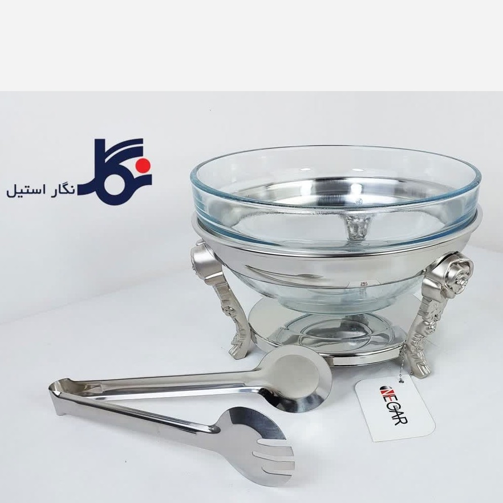 سوفله استیل سالاد خوری نگار مدل رز کد 808 با ارسال رایگان