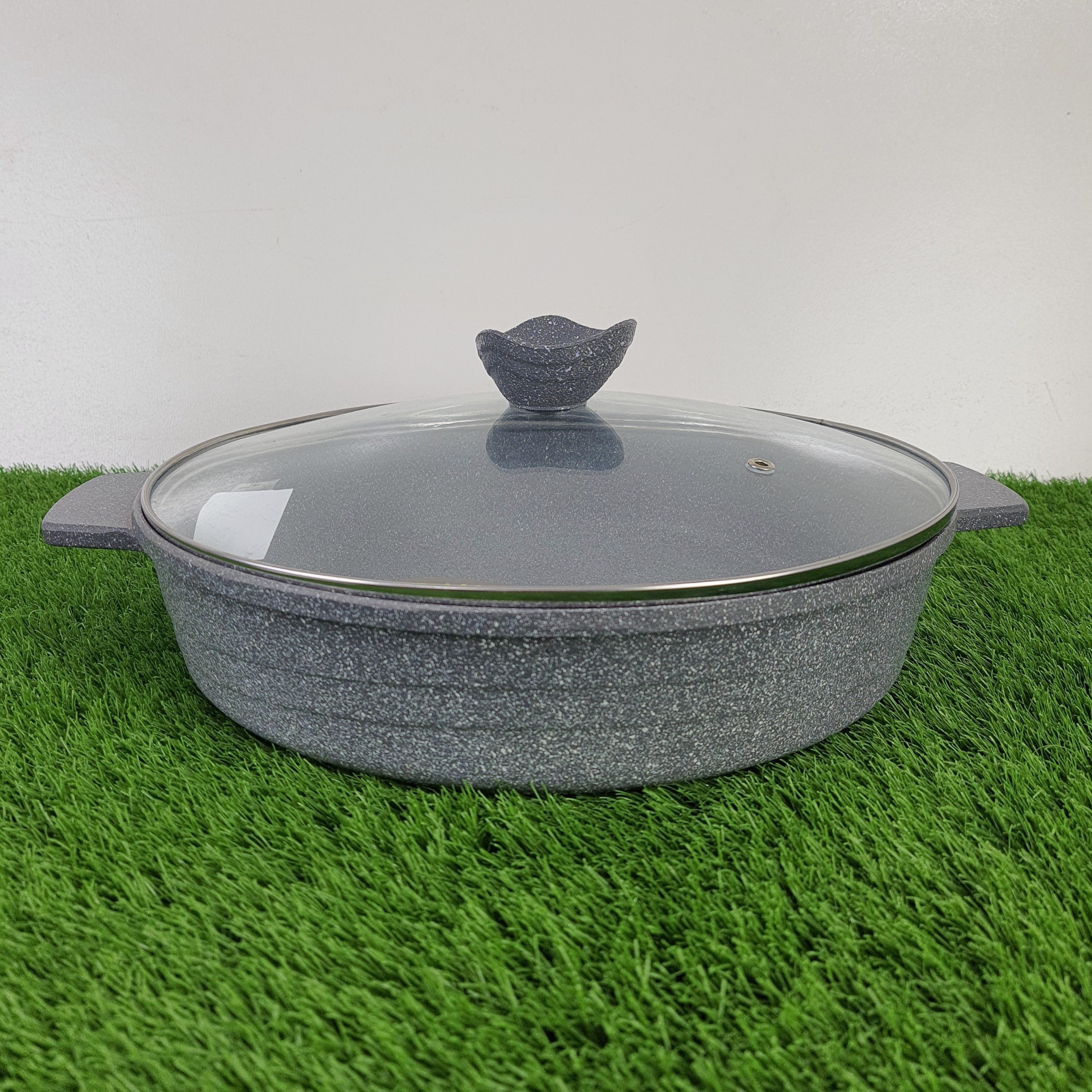 تابه دودسته گرانیتی سایز 32 پیلو خاکستری PILAU مدل هپی ارسال رایگان