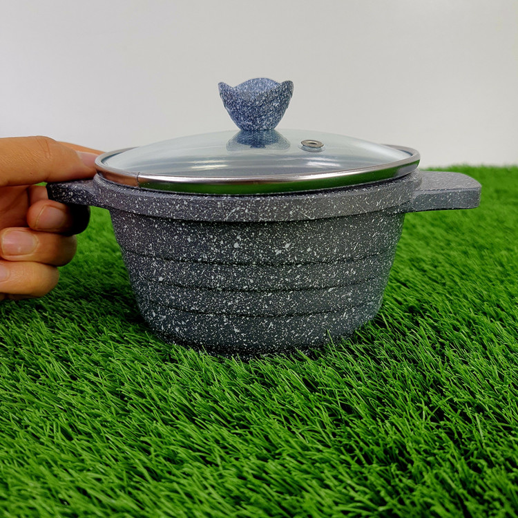 قابلمه گرانیتی سایز 14 پیلو خاکستری PILAU مدل هپی ارسال رایگان