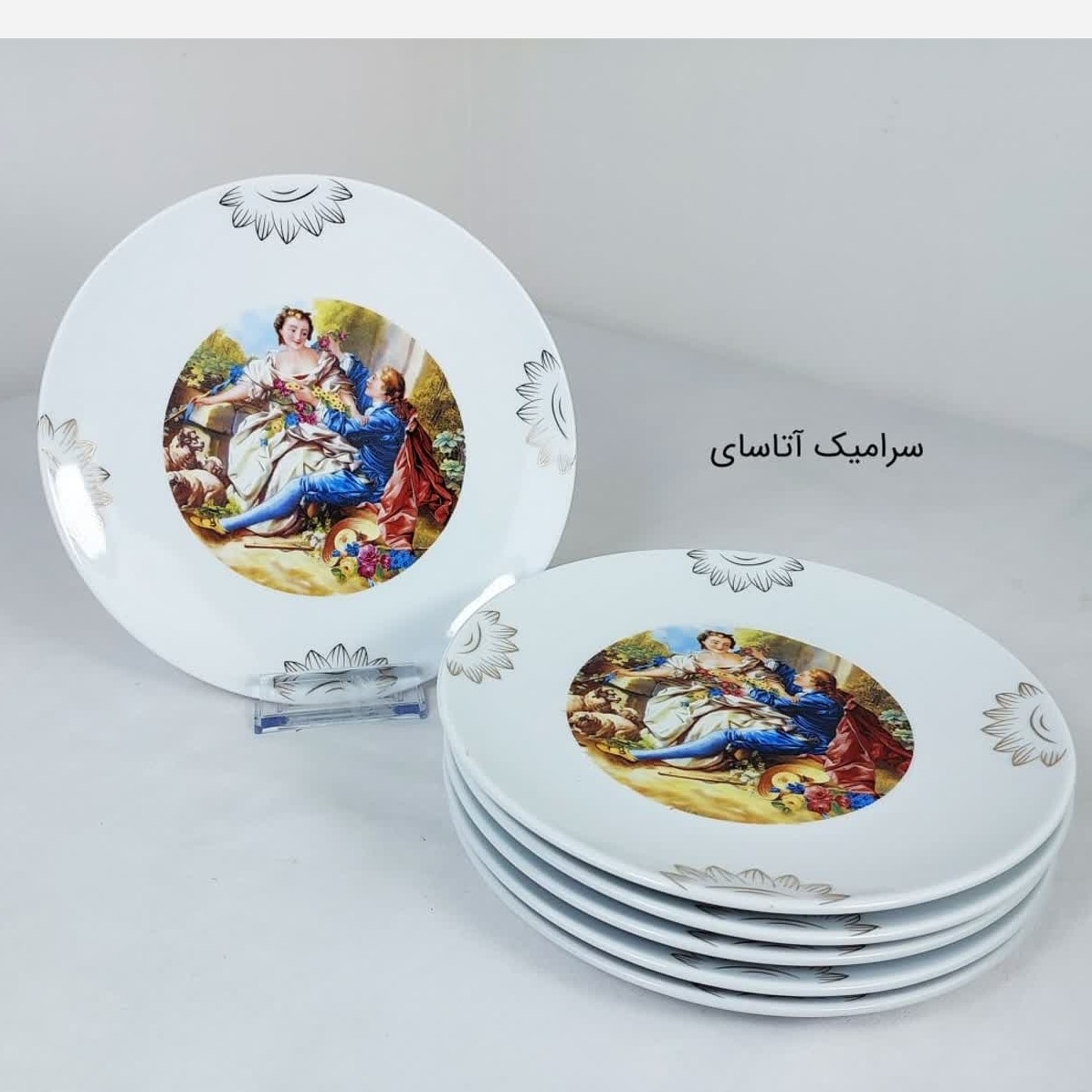 پیش دست چینی گرد آتاسای مدل لیلی مجنون کد 40A بسته 6 عددی ارسال رایگان
