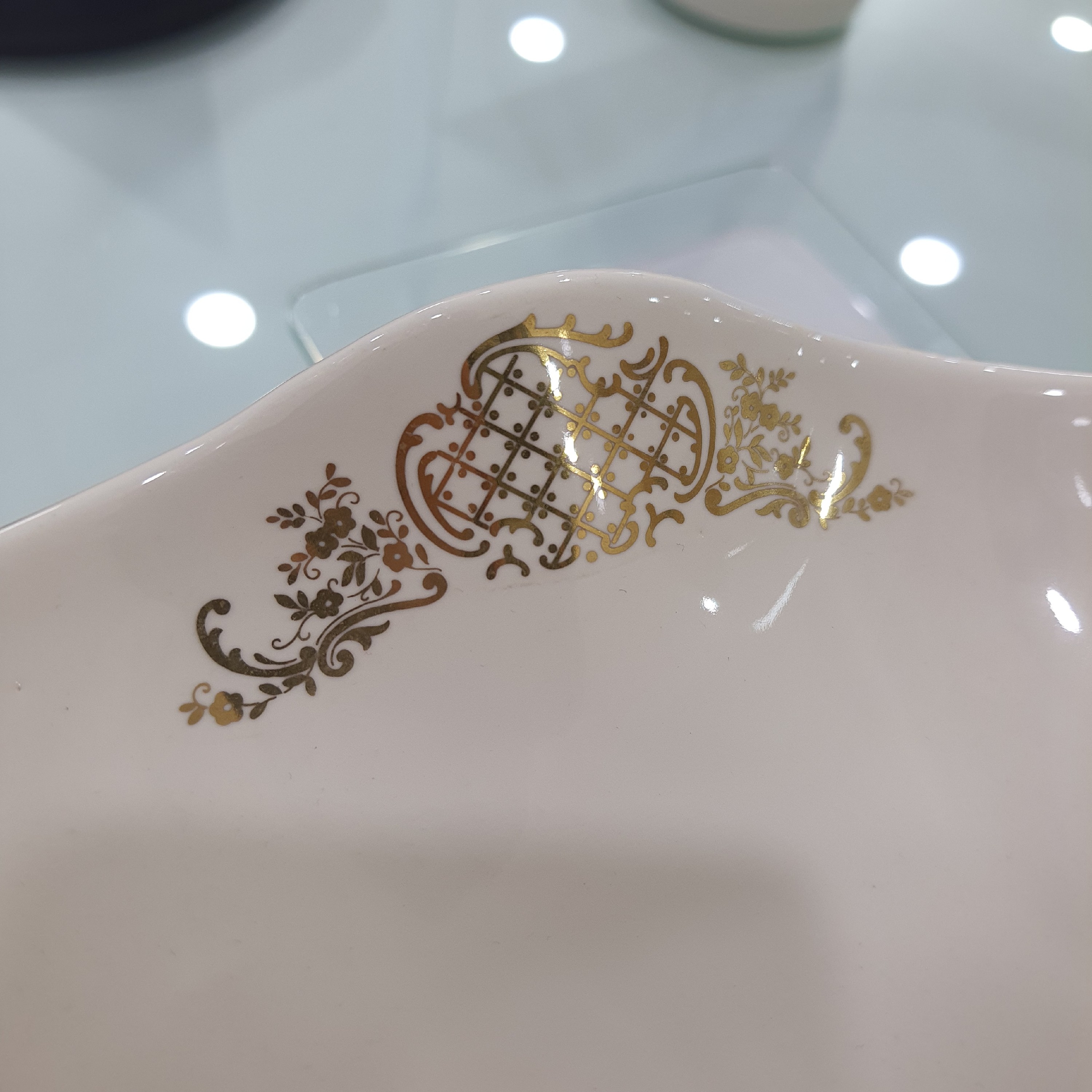 کشکول بزرگ سرامیکی لب طلا آرتور کد 3128 با ارسال رایگان