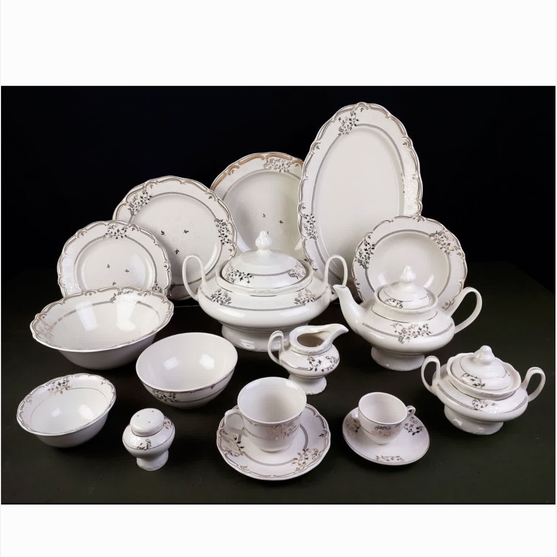 سرویس چینی 98 پارچه پردیس مدل پائولا (12 نفره)