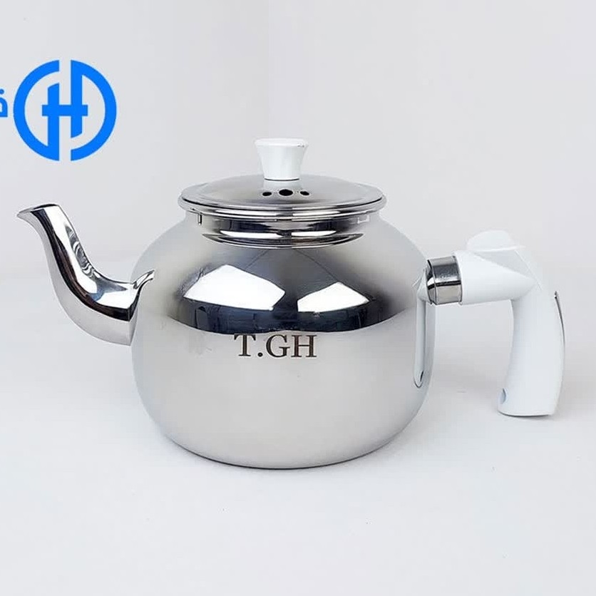 قوری استیل قیطاسی 1.5 لیتر کف چدن کد 2075 با ارسال رایگان