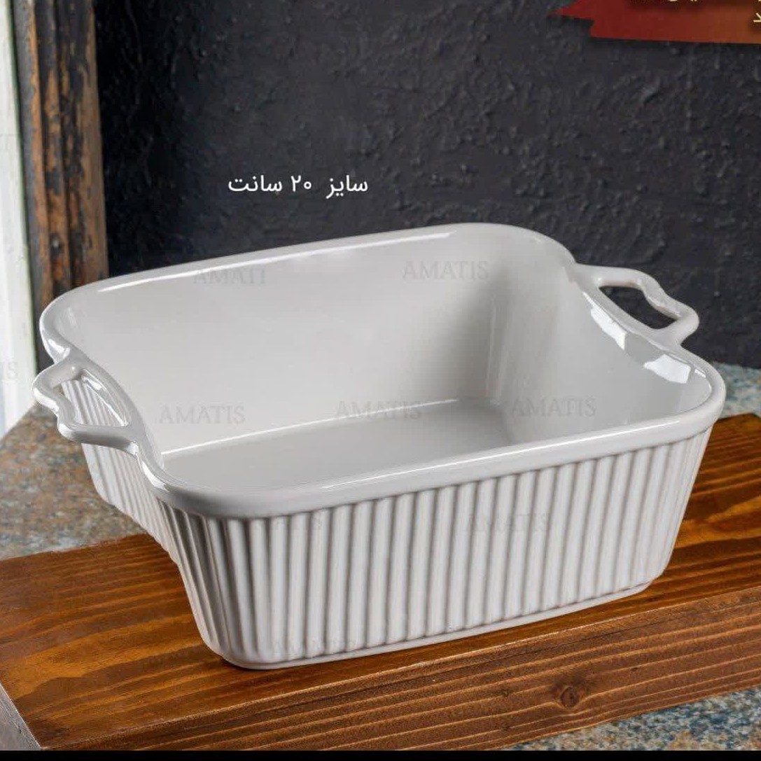 تابه مربع سرامیک آماتیس مدل شیاردار متوسط کد 751 با ارسال رایگان