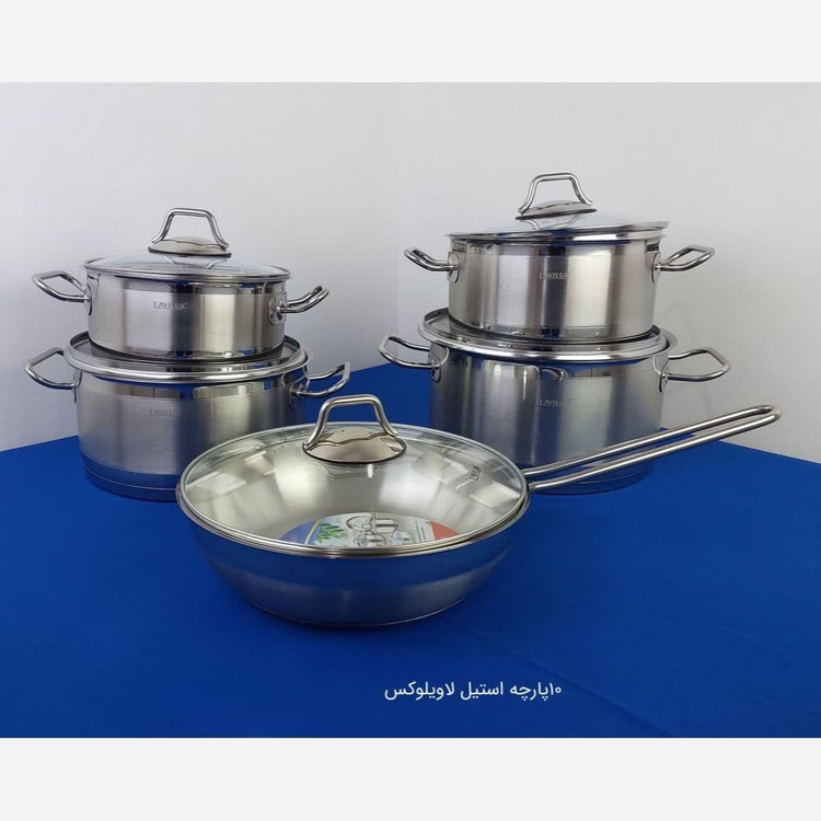 سرویس قابلمه استیل 10 پارچه لاویلوکس با ارسال رایگان