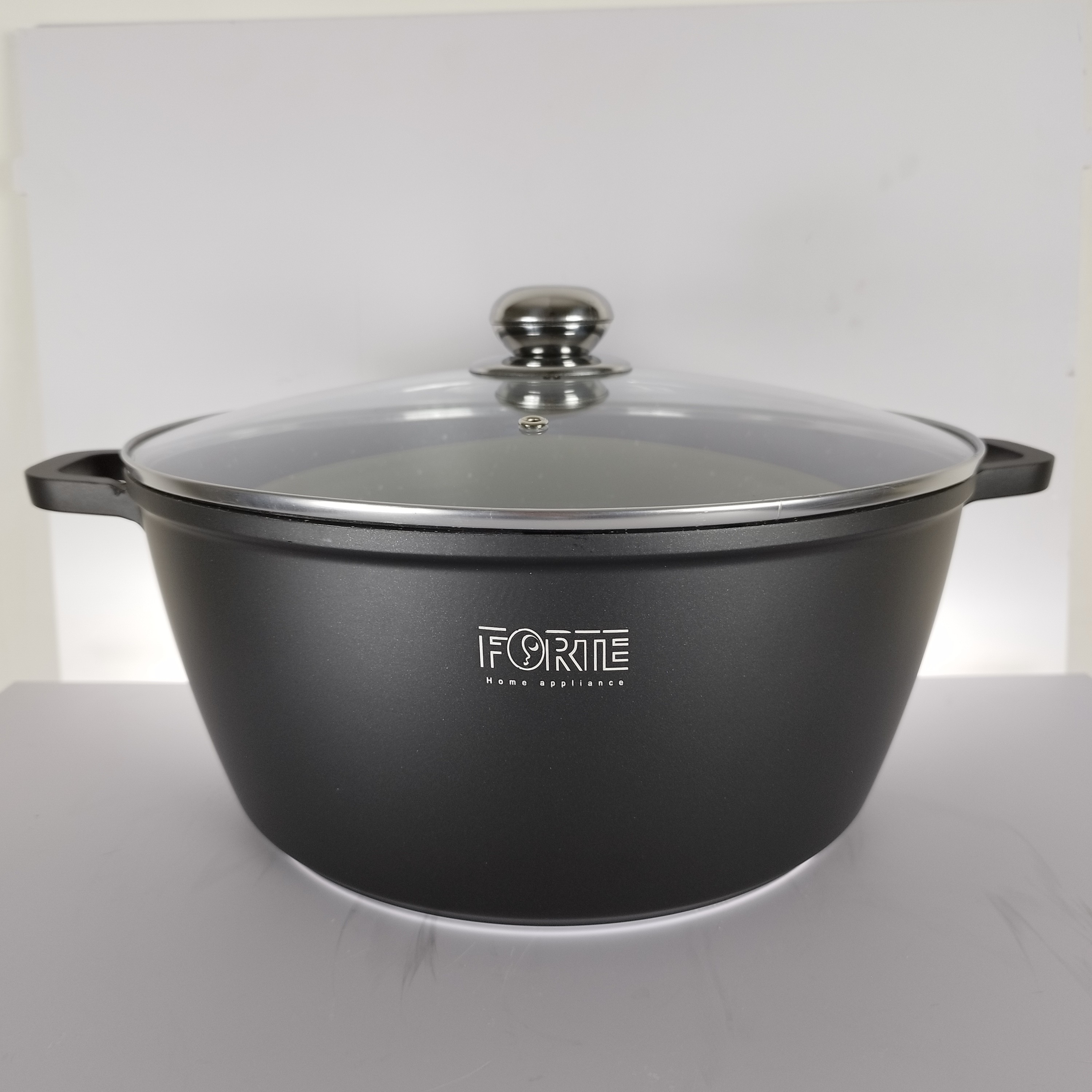 قابلمه گرانیتی سایز 32 برند فورته مشکی FORTE