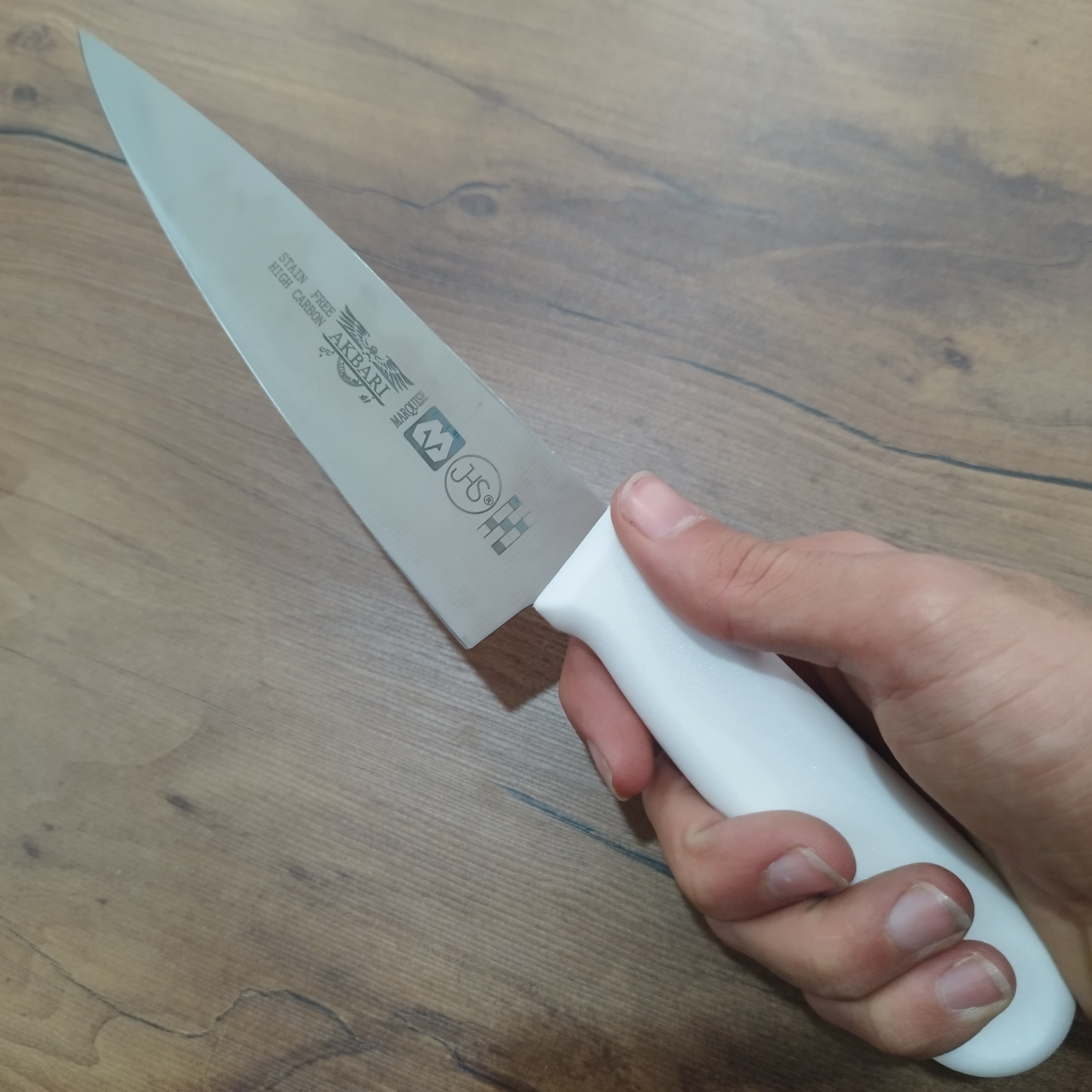 چاقو آشپزخانه اکبری دسته سفید کد 87B با ارسال رایگان