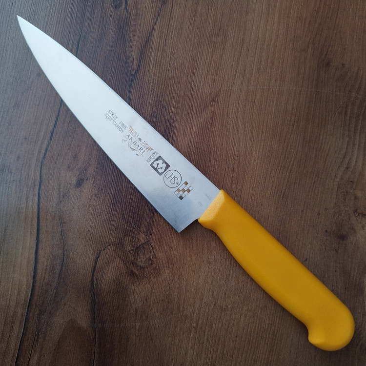 چاقو آشپزخانه اکبری دسته زرد کد 87A با ارسال رایگان