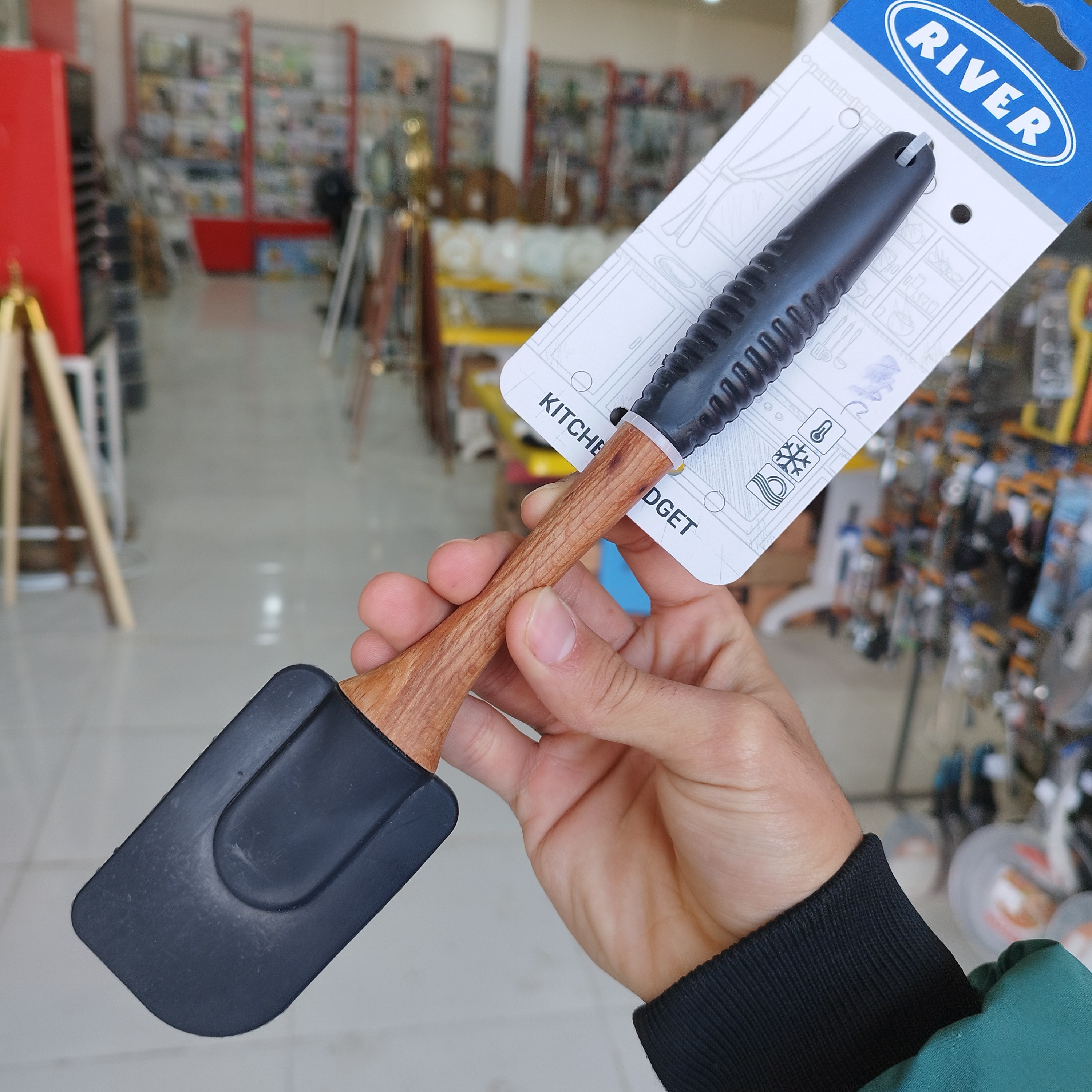 لیسک چوبی دسته سیلیکونی ریور کد 8493 با ارسال رایگان