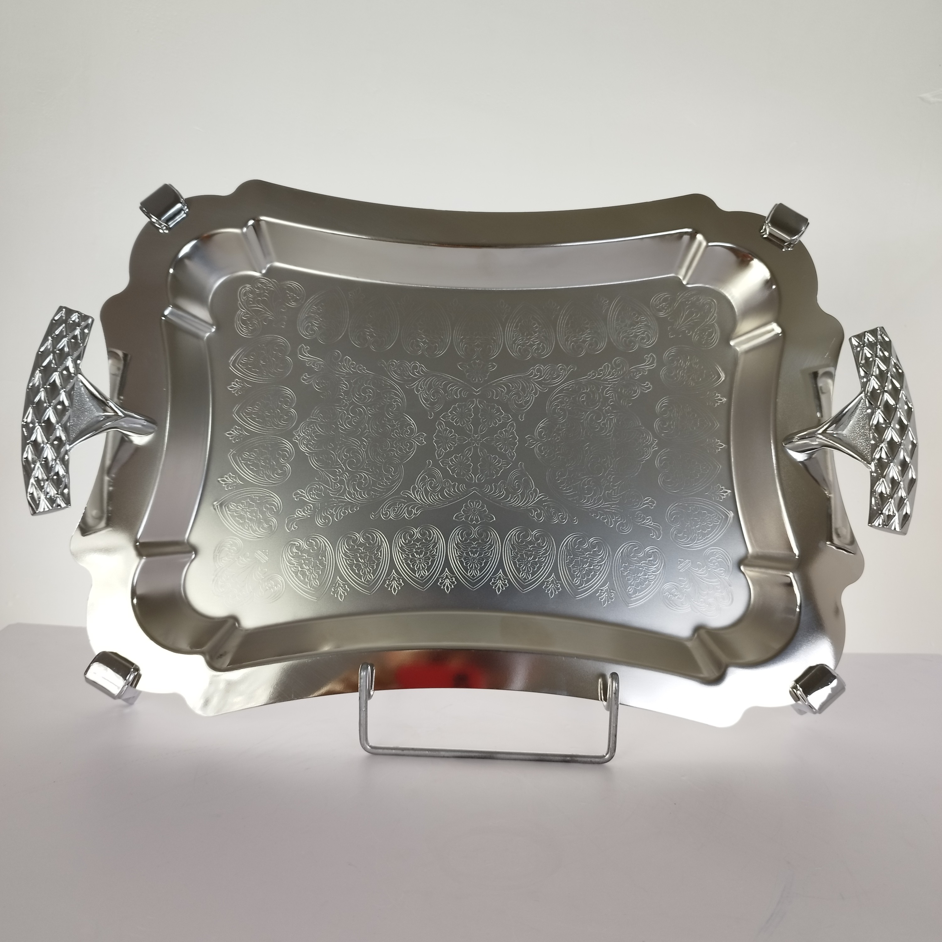 سینی استیل پایه دار ریور کد 7216B متوسط با ارسال رایگان