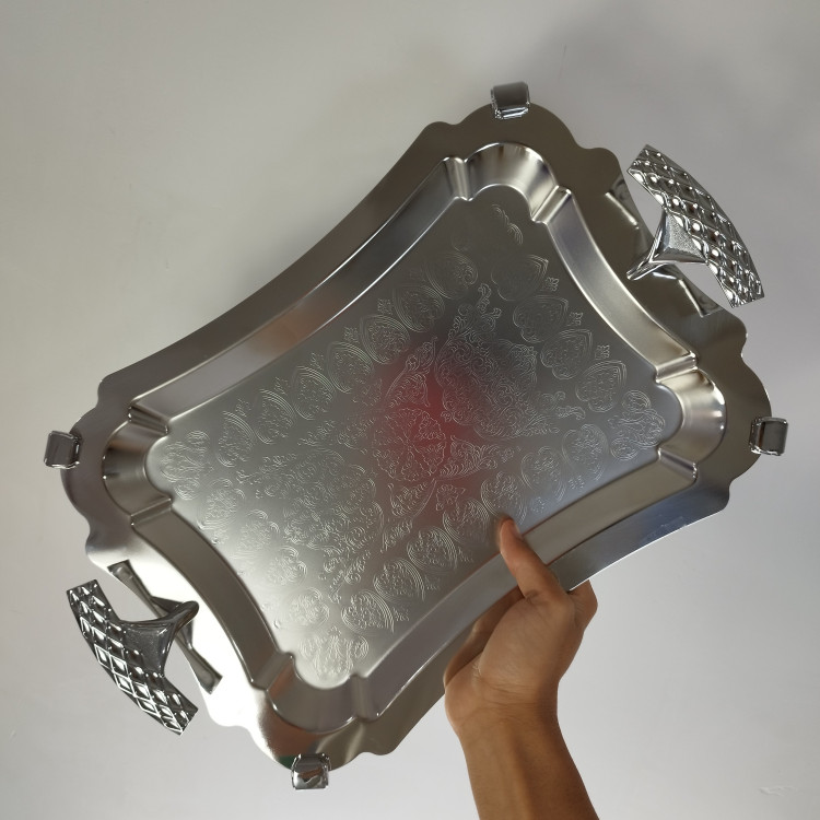 سینی استیل پایه دار ریور کد 7216B متوسط با ارسال رایگان