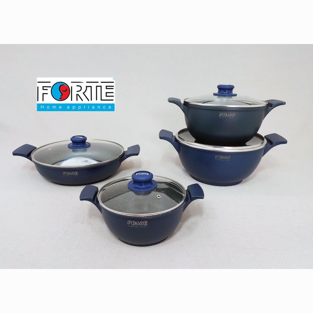 سرویس قابلمه 8 پارچه فورته FORTE مدل اسکار سرمه ای