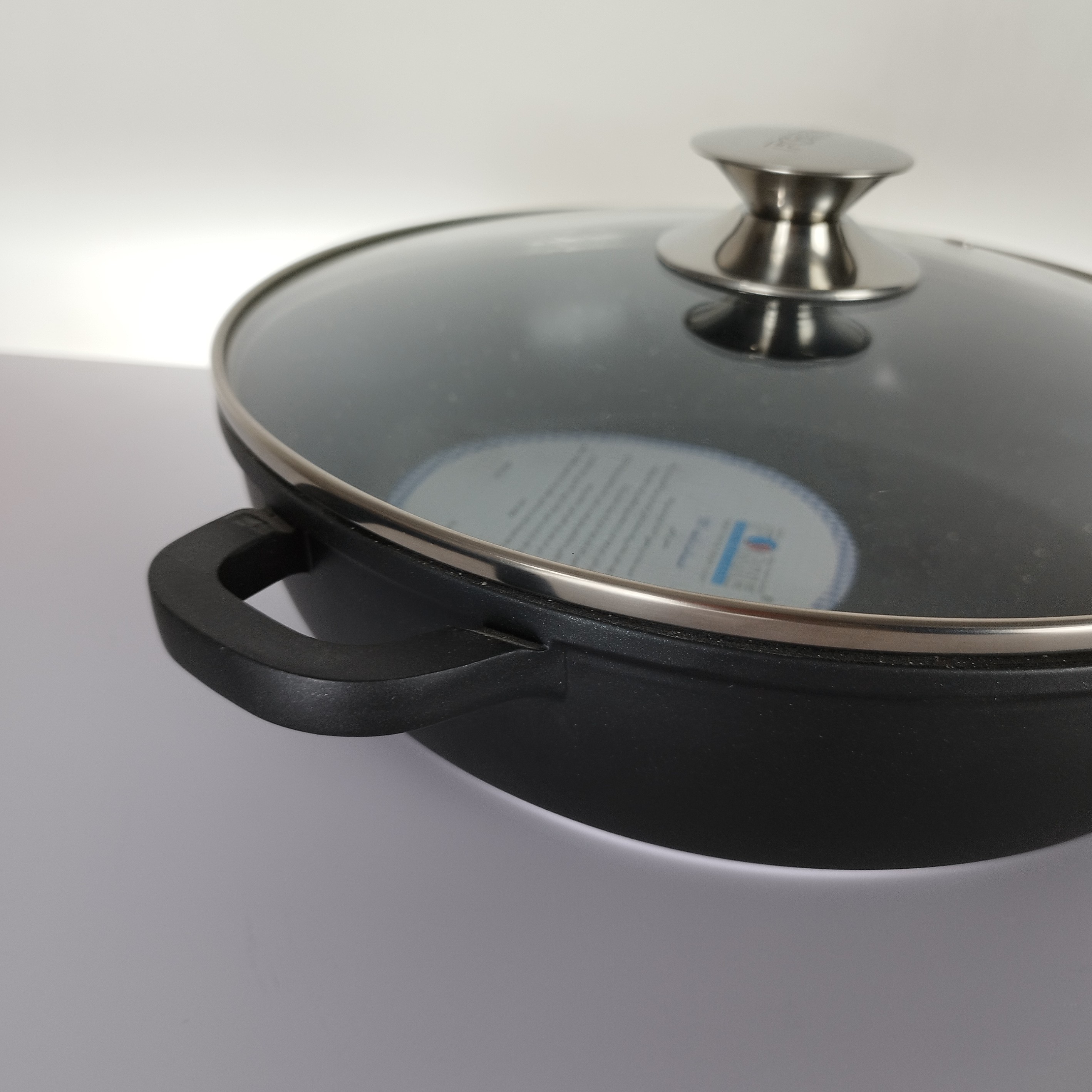 تابه گرانیتی دو دسته سایز 28 برند فورته مشکی FORTE
