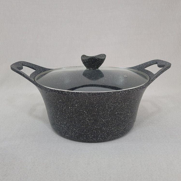 قابلمه گرانیتی سایز 26 پیلو مشکی PILAU طرح لایف